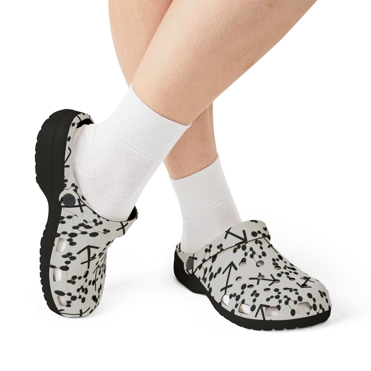 EVA Foam Rubber Shoes (AOP), Material 100% EVA, Sagittarius Zodiac Design