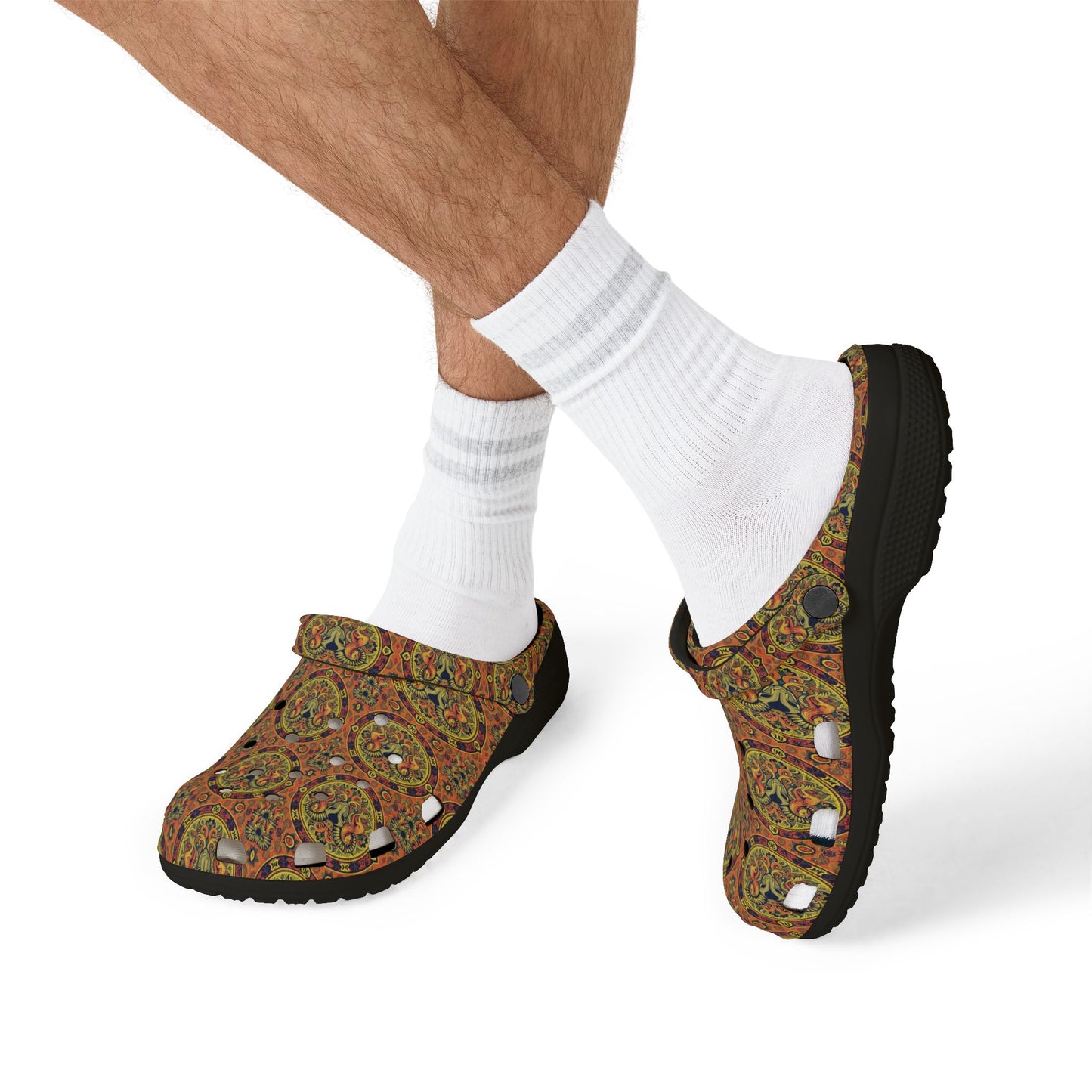 EVA Foam Rubber Shoes, (AOP), Aries, Zodiac v4, Pattern