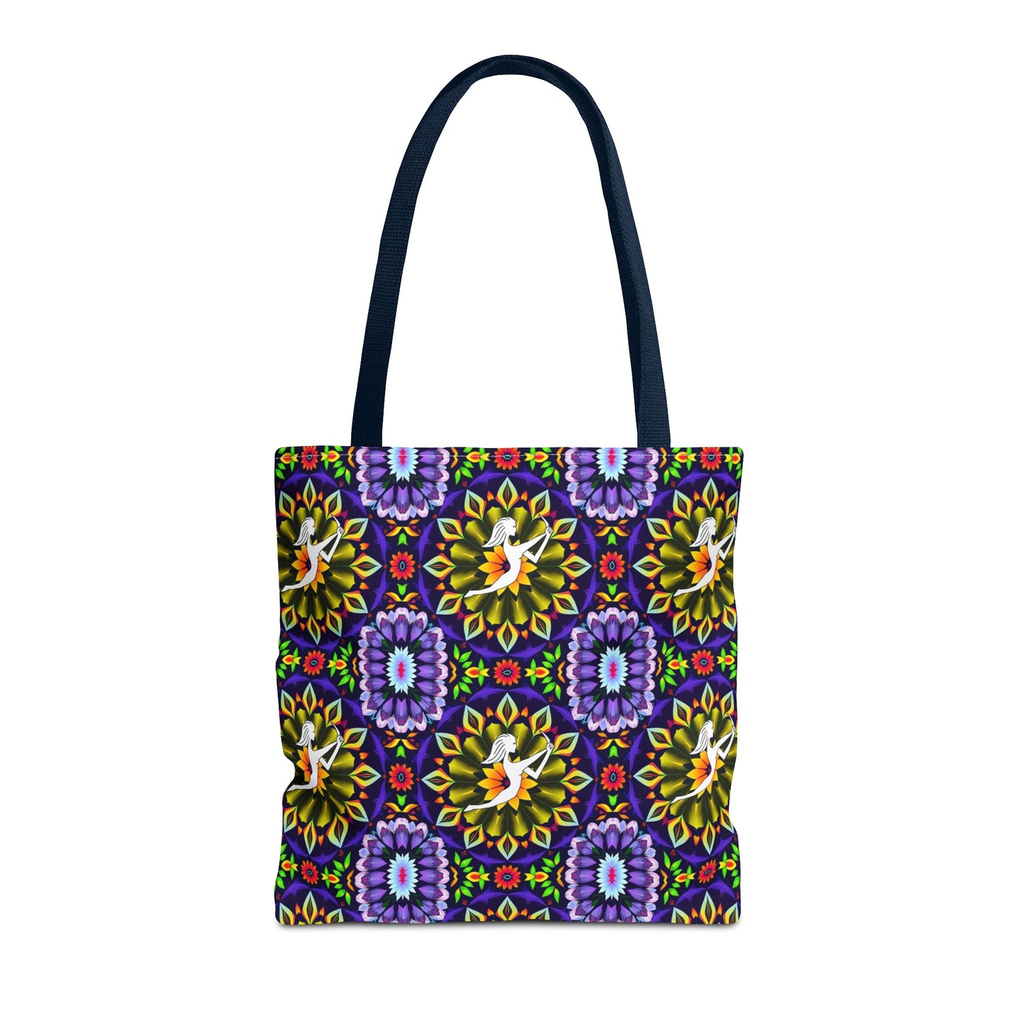 Tote Bag (AOP), Sagittarius, Zodiac v2, Flower Pattern