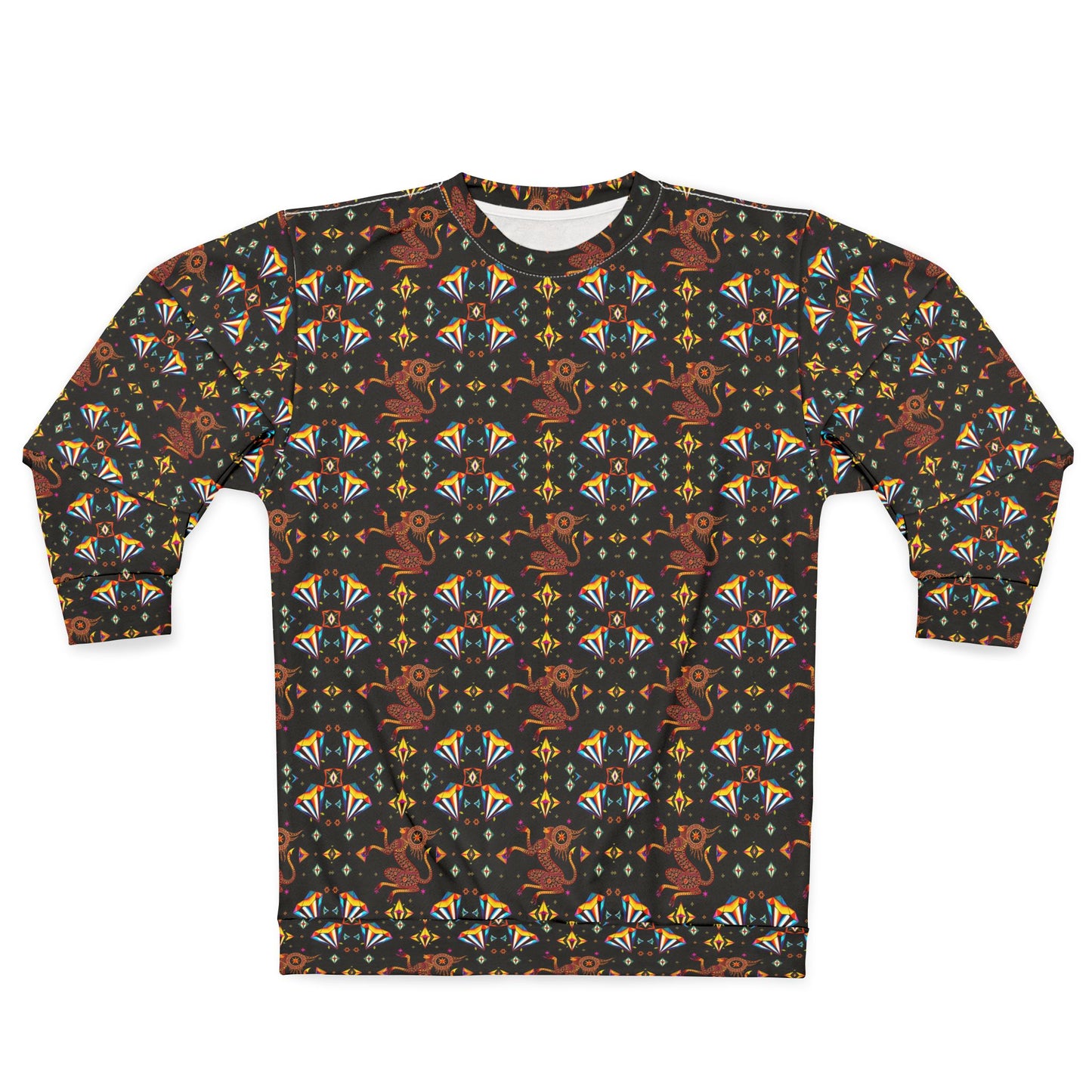 Unisex Sweatshirt (AOP), Virgo, Zodiac v3, Jewel Pattern
