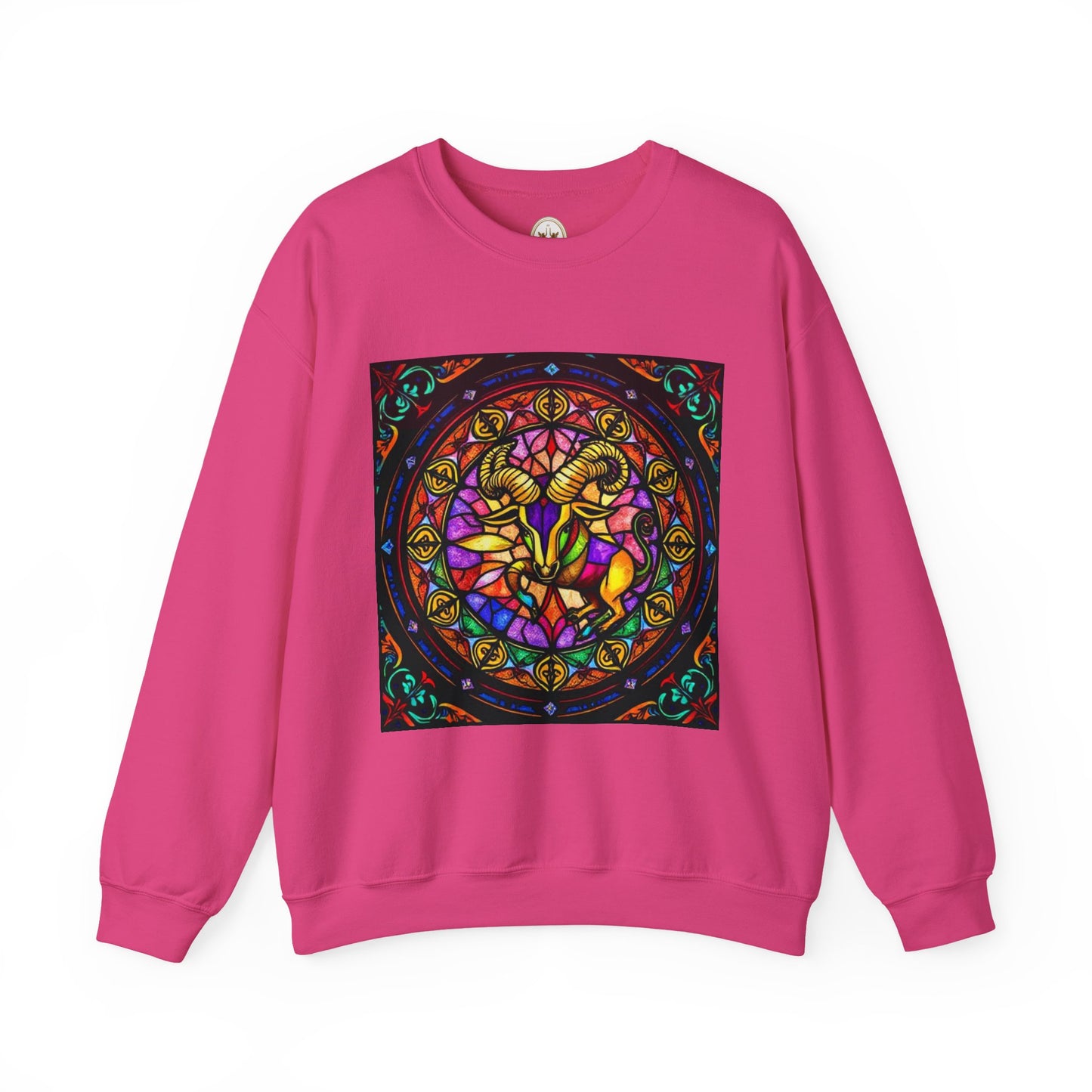 Unisex Heavy Blend™ Crewneck Sweatshirt, Glass 1, Taurus Zodiac Design