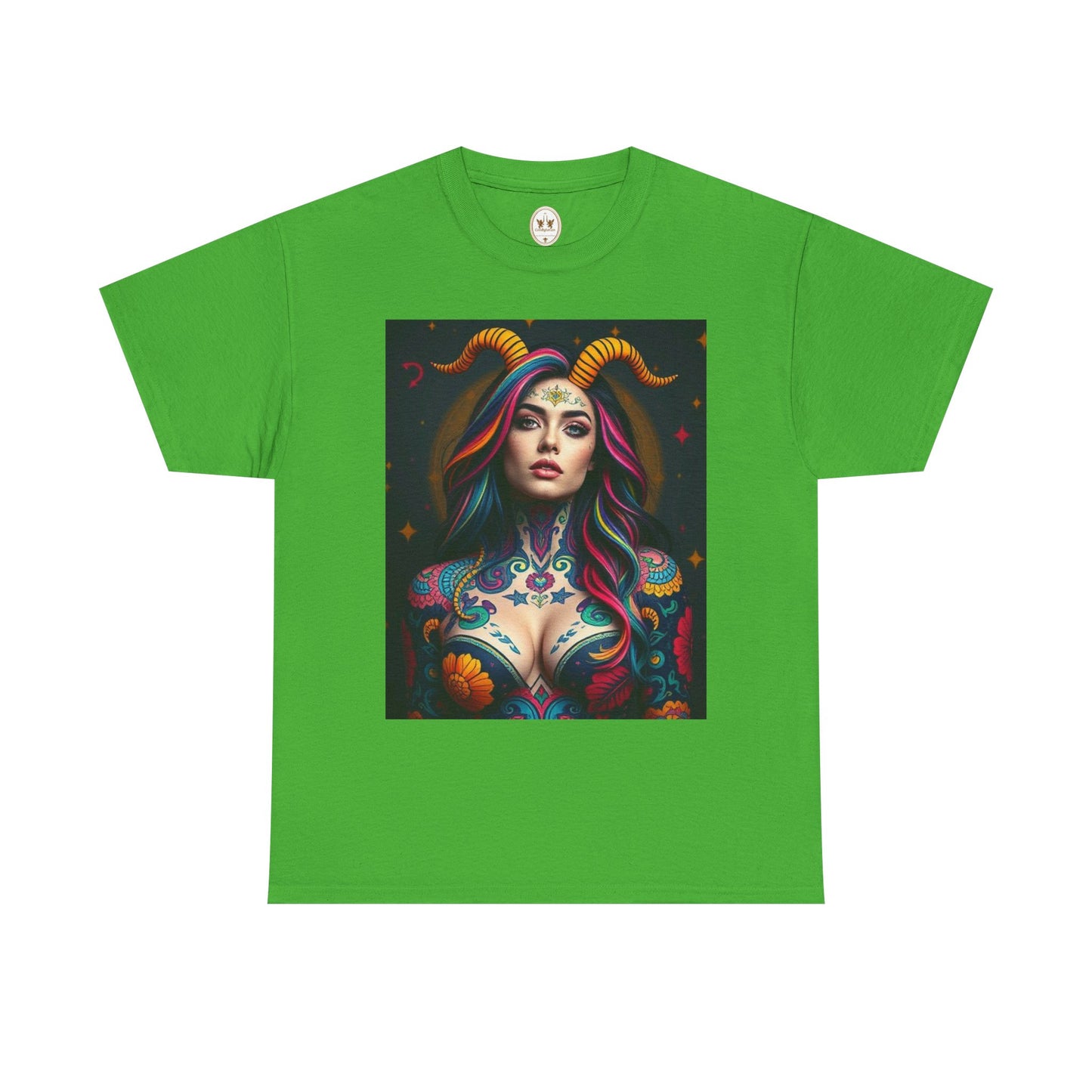 Unisex Heavy Cotton T-Shirt, Capricorn, Zodiac, Sexy Art