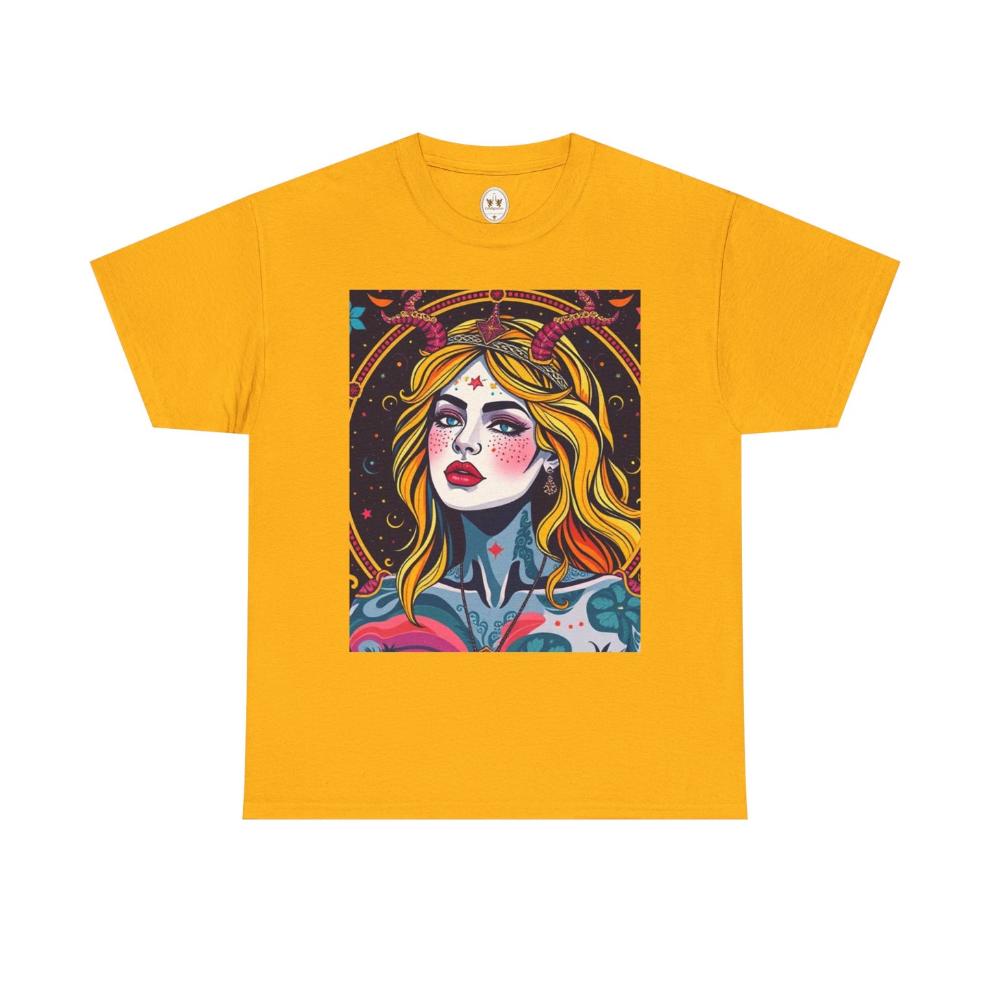 Unisex Heavy Cotton T-Shirt, Virgo, Zodiac v2, Sexy Art