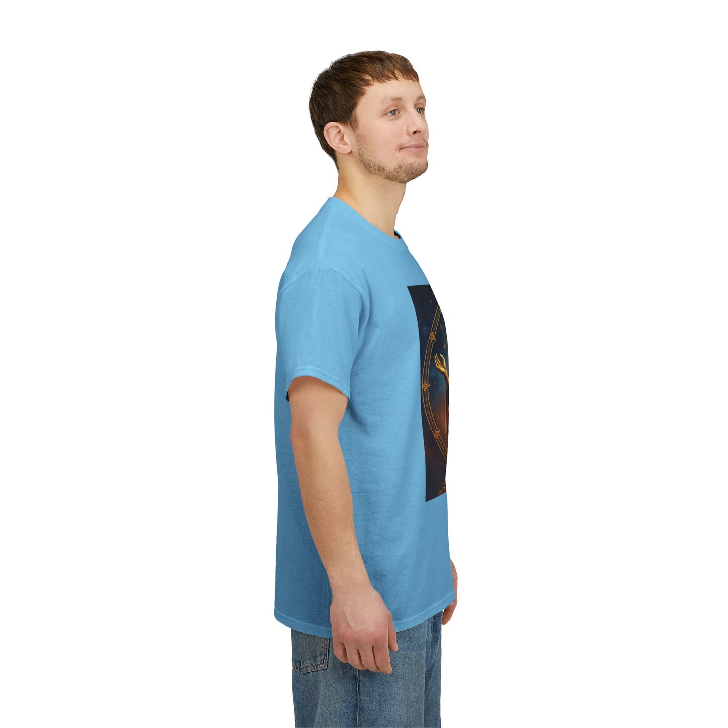 Unisex Heavy Cotton T-Shirt, On The Throne, Taurus Zodiac Design