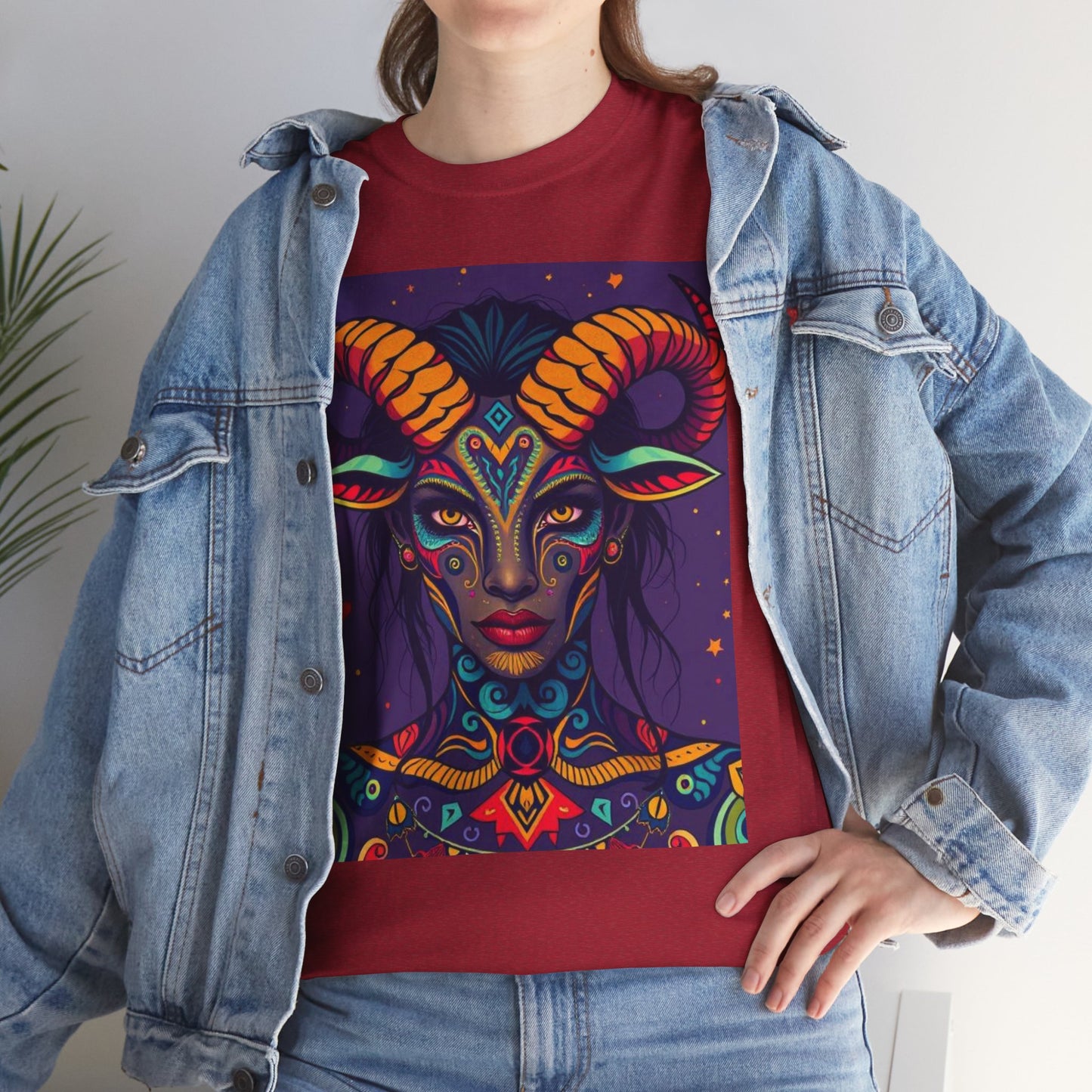 Unisex Heavy Cotton T-Shirt, Taurus, Zodiac v3, Sexy Art