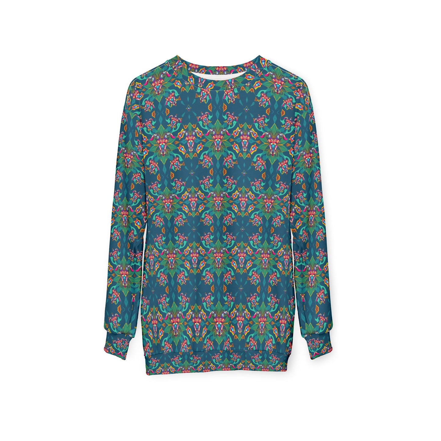 Unisex Sweatshirt (AOP), Taurus, Zodiac v2, Jewel Pattern