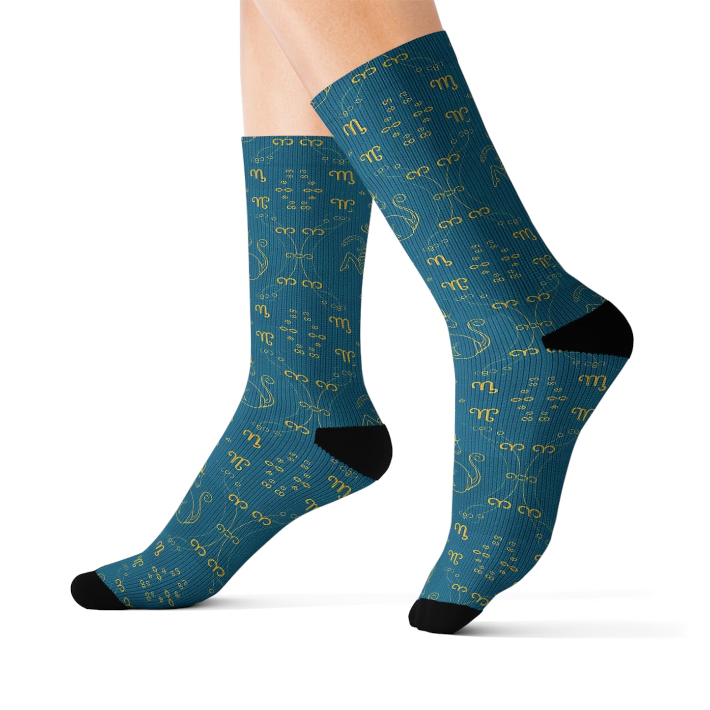Sublimation Socks, Aquarius, Zodiac v1, Pattern