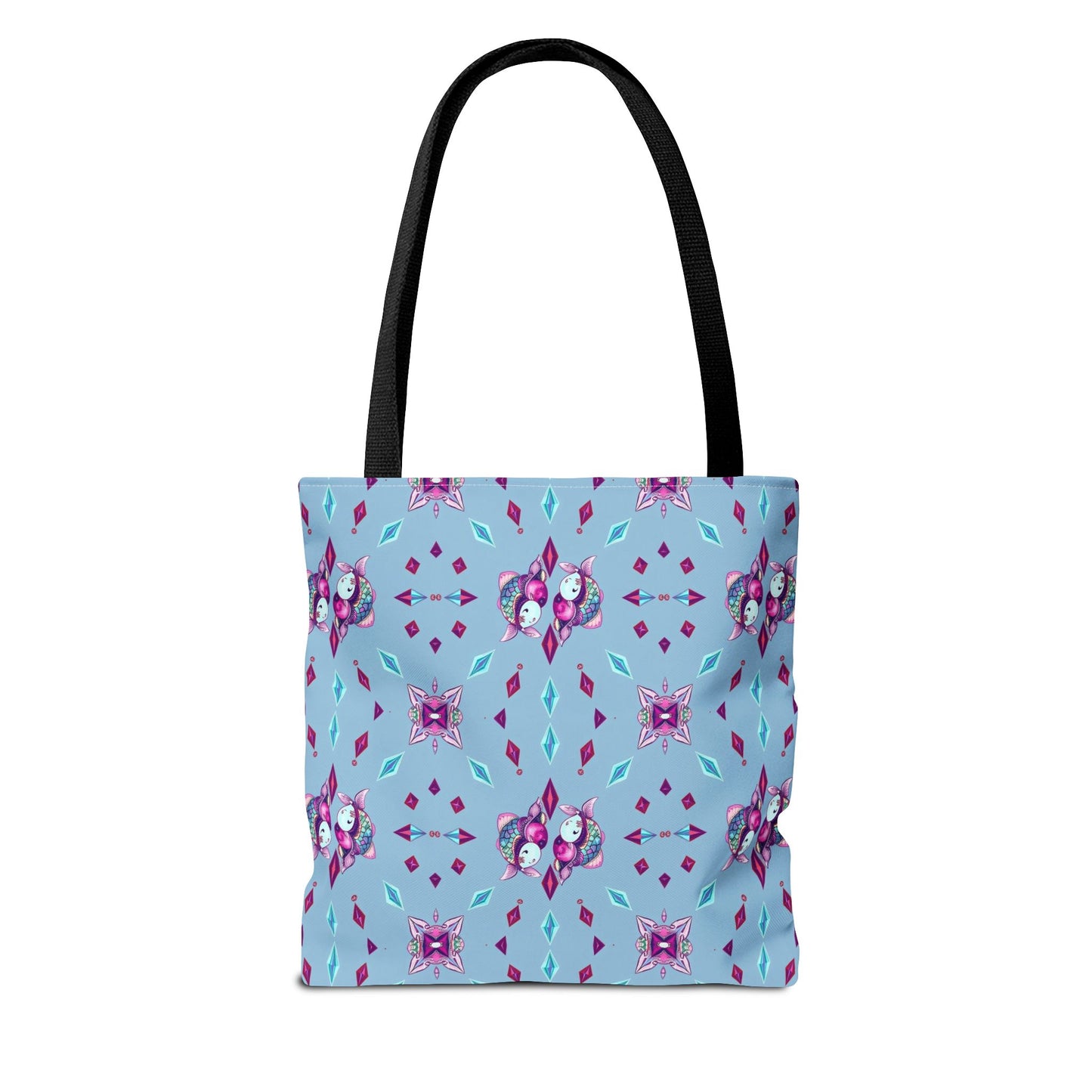 Tote Bag (AOP), Pisces, Zodiac v1, Jewel Pattern