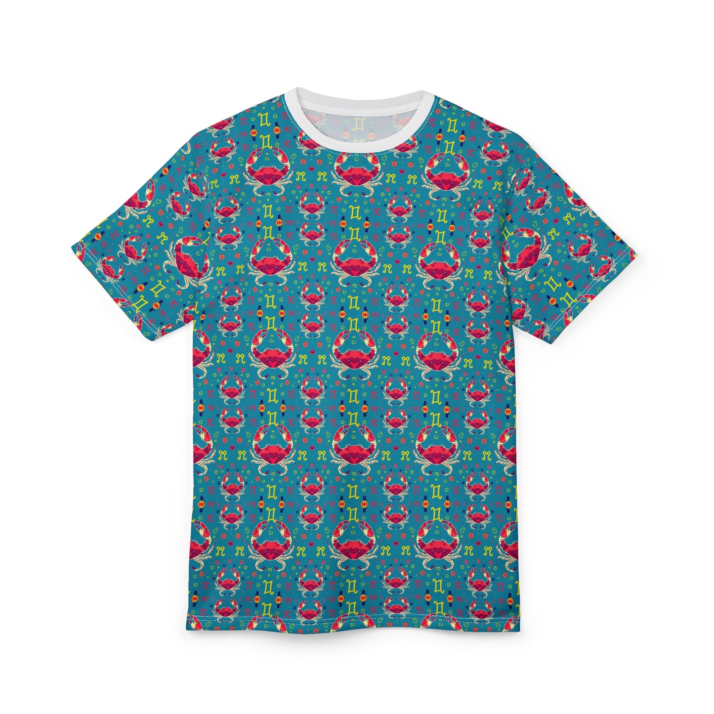 Unisex Cut & Sew T-Shirt, AOP, Cancer, Zodiac v1, Pattern