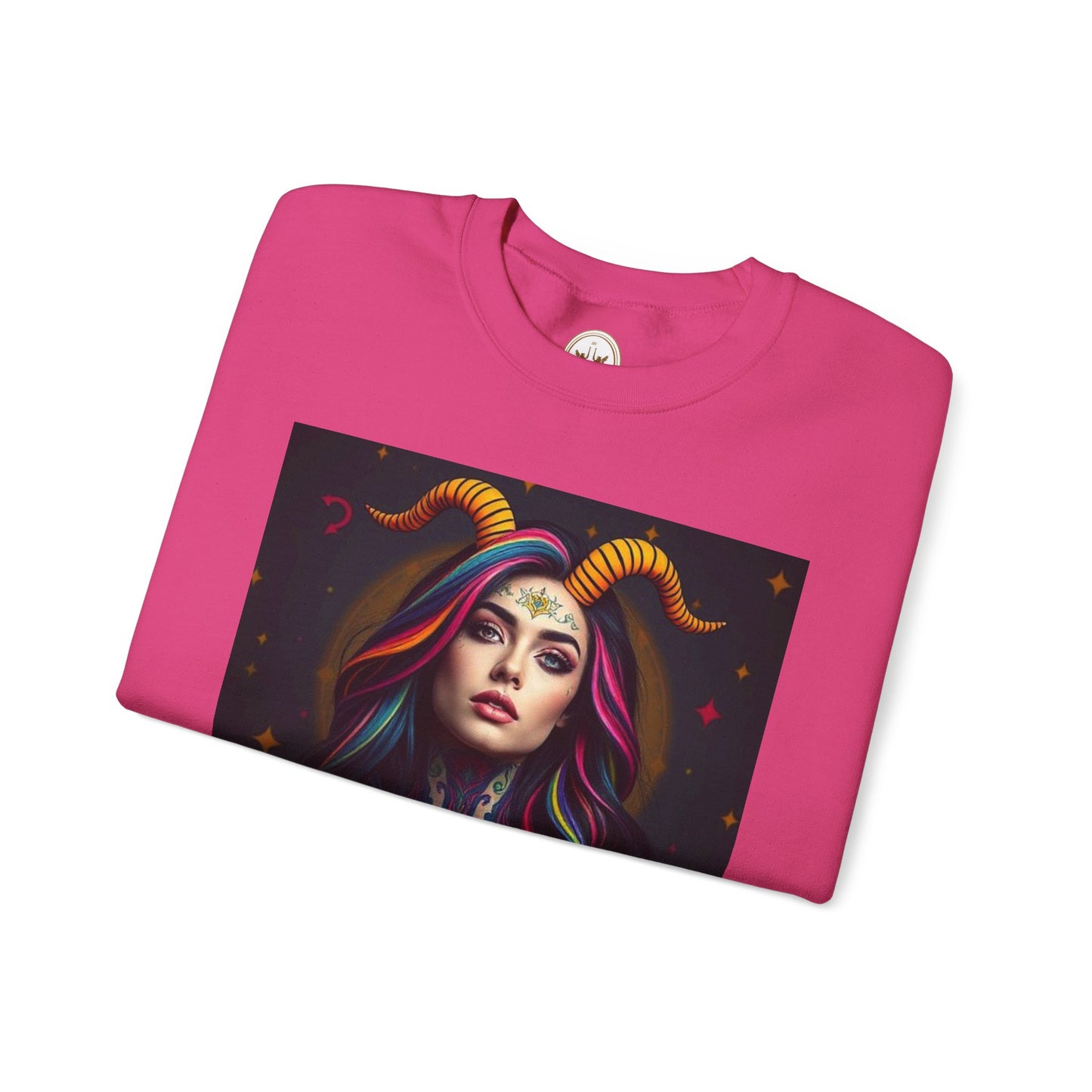 Unisex Heavy Blend™ Crewneck Sweatshirt, Capricorn, Zodiac v3, Sexy Pattern