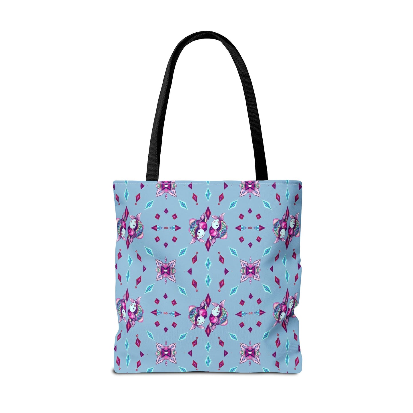 Tote Bag (AOP), Pisces, Zodiac v1, Jewel Pattern