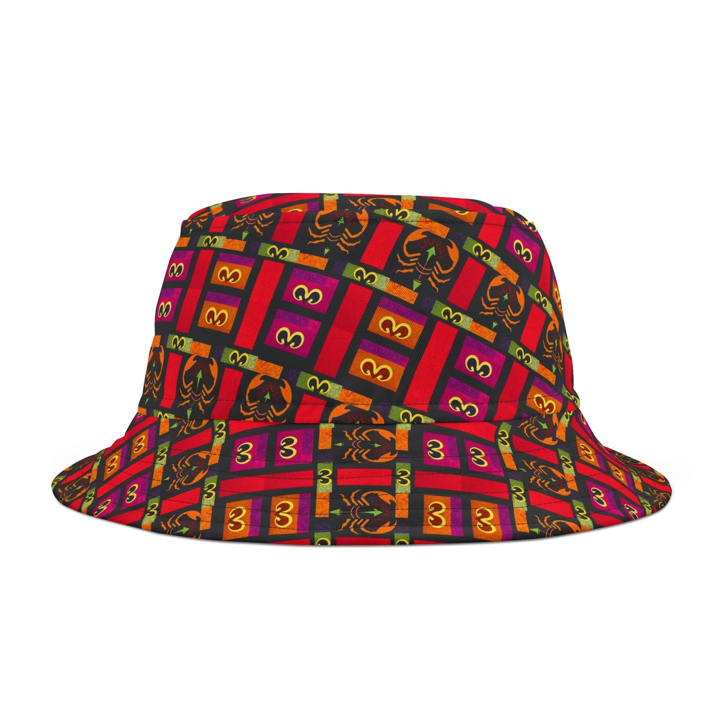 Bucket Hat, (AOP), Scorpio v1, Zodiac, Shape Pattern
