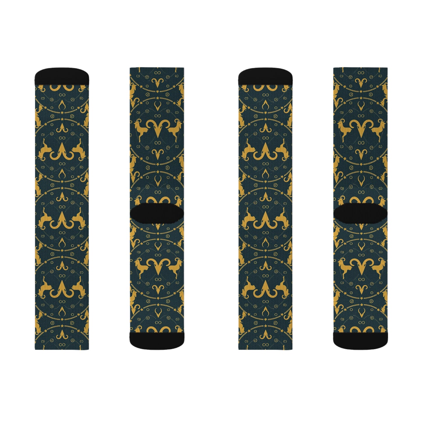 Sublimation Socks, Aries, Zodiac, Pattern