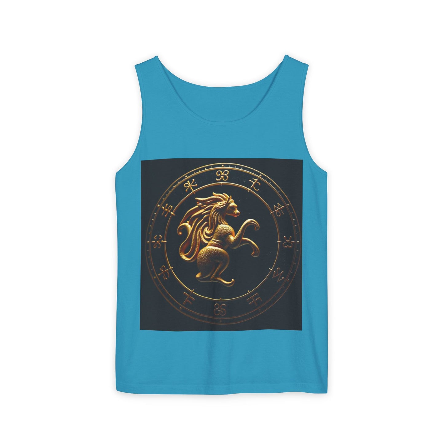 Unisex Garment-Dyed, Tank Top, Virgo Design, Planet Animal, 100% US cotton