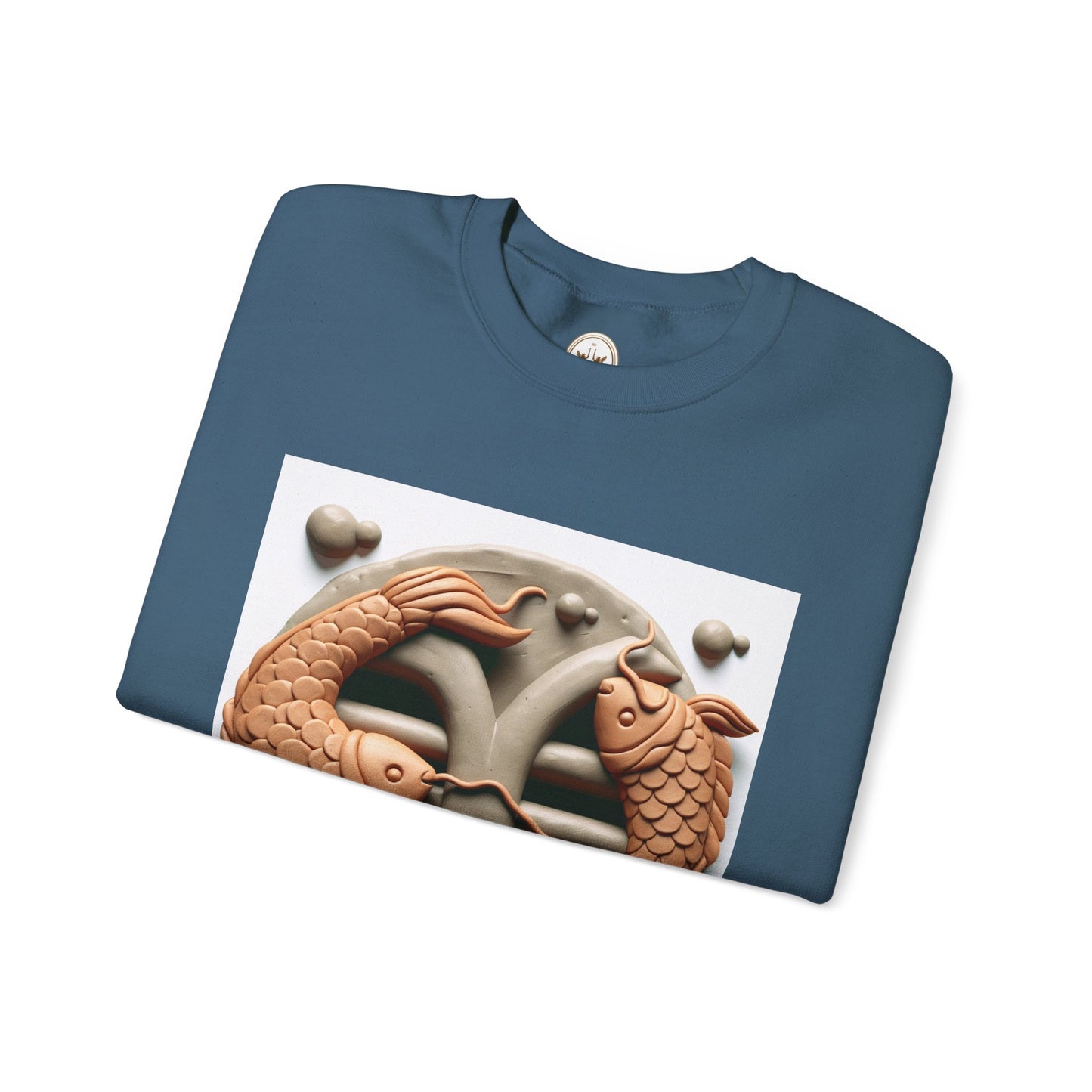 Unisex Heavy Blend™ Crewneck Sweatshirt,Two Fishes Pisces Zodiac Design