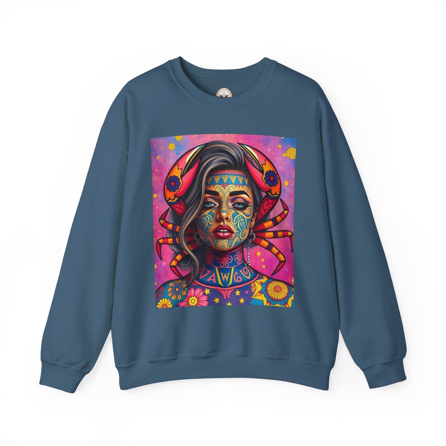 Unisex Heavy Blend™ Crewneck Sweatshirt, Cancer, Zodiac, Sexy Pattern