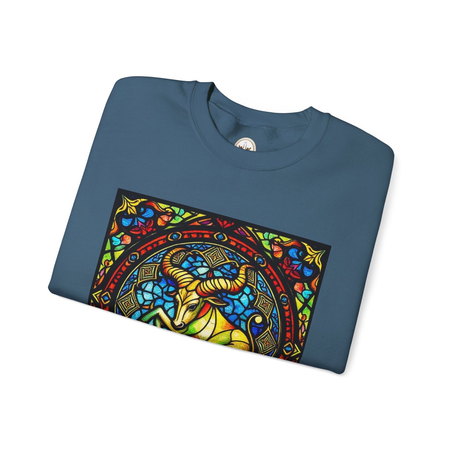 Unisex Heavy Blend™ Crewneck Sweatshirt, Glass, Taurus Zodiac Design
