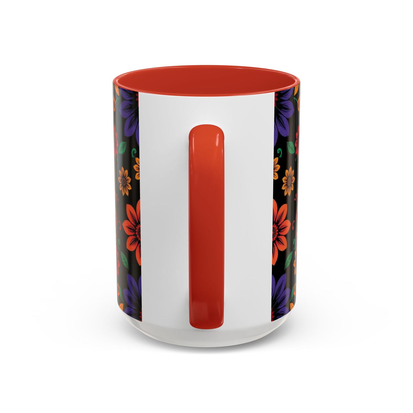 Accent Coffee Mug, Scorpio, Zodiac. Flower Pattern, (11, 15oz)