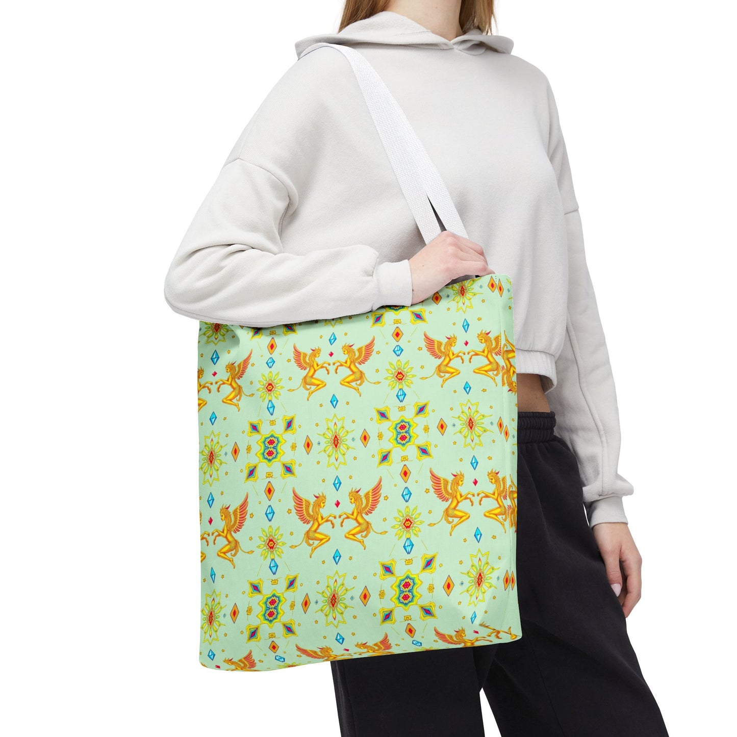 Tote Bag (AOP), Gemini, Zodiac v1, Jewel Pattern