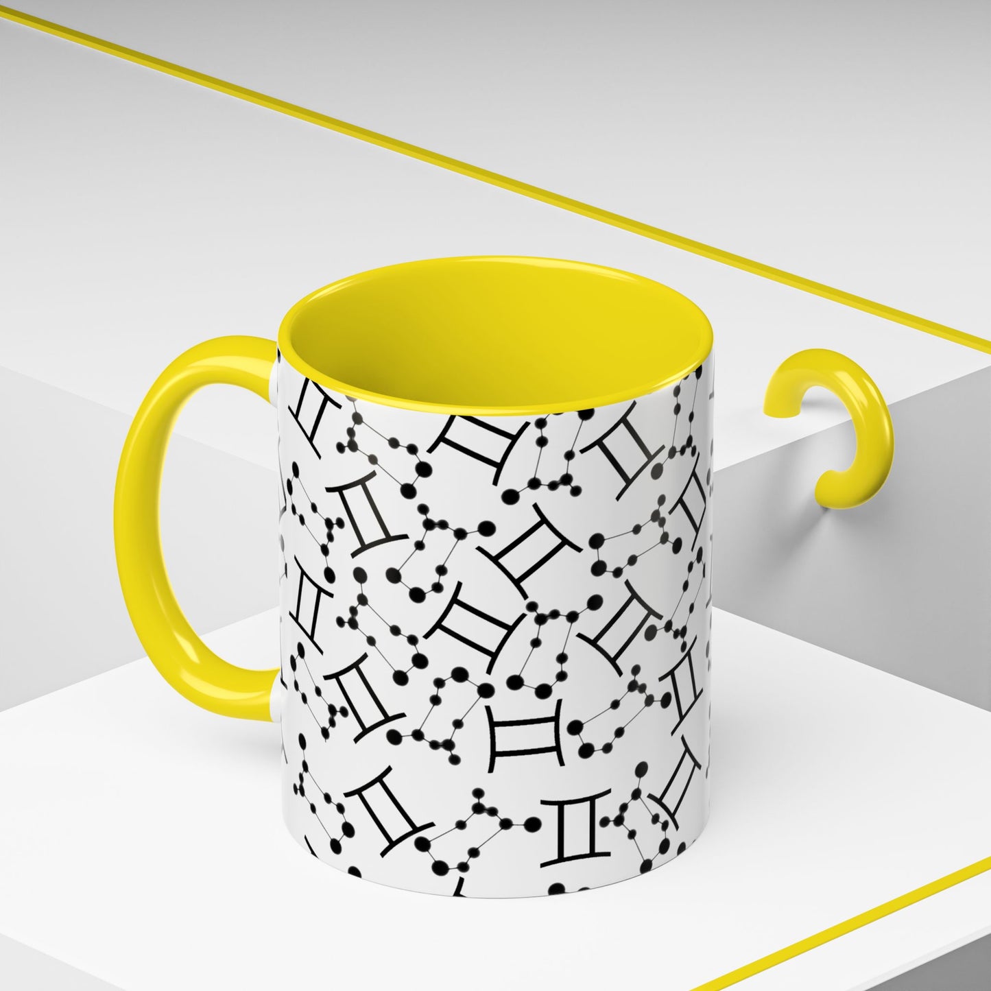 Accent Coffee Mug with the Gemini sign (11, 15oz)