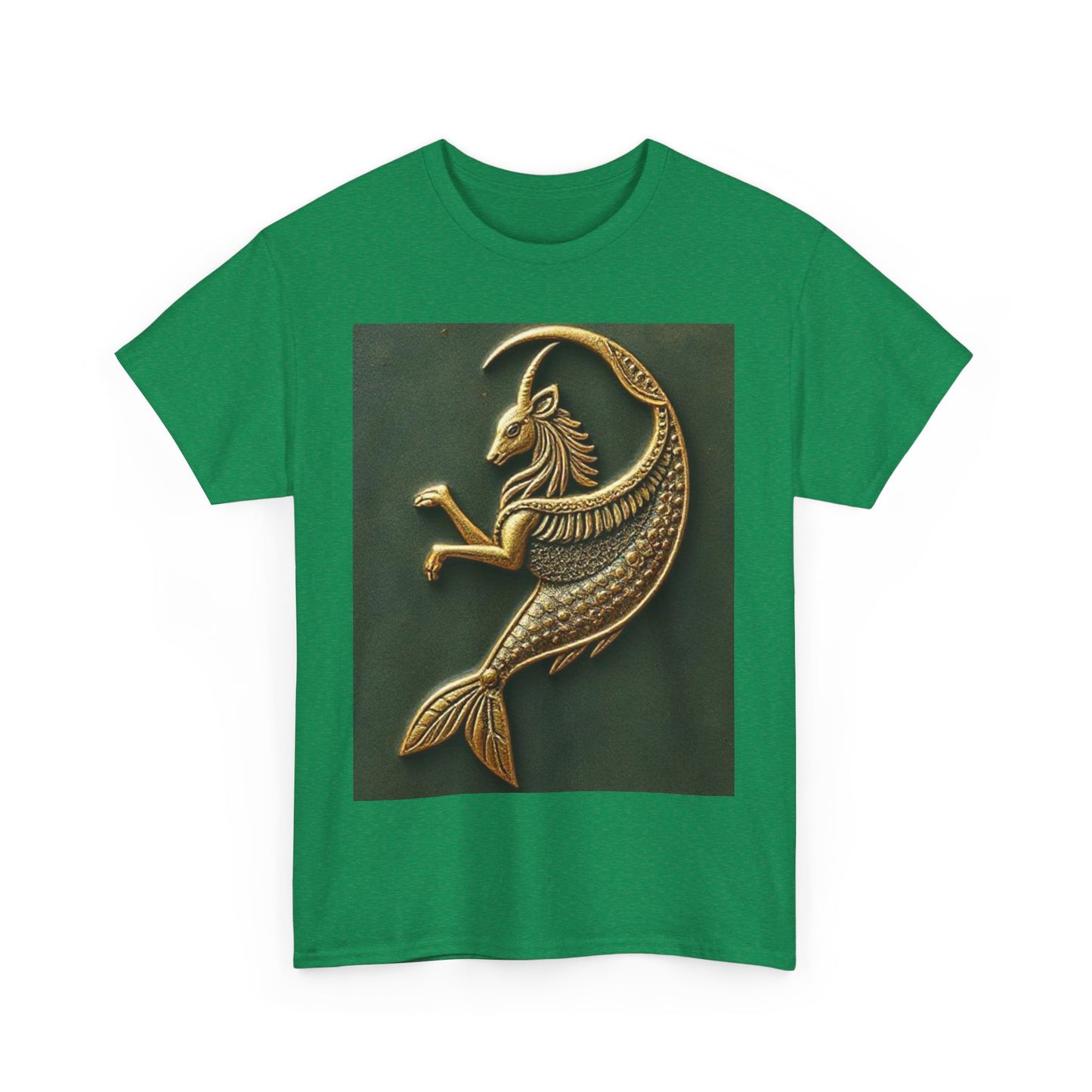 Unisex Heavy Cotton T-Shirt, Capricorn Animal. Symbol, Zodiac Design