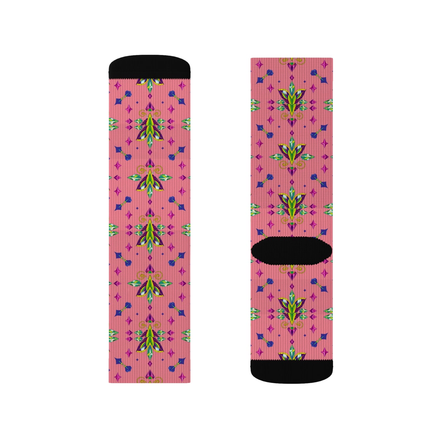Sublimation Socks, Aquarius, Zodiac v4, Jewel Pattern