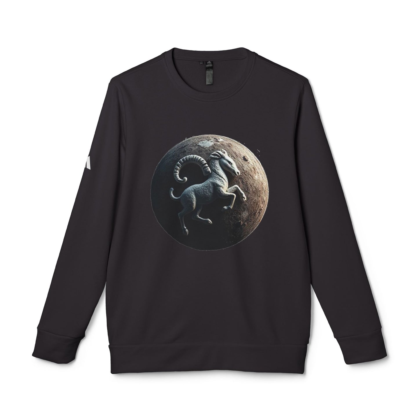 Adidas, Unisex Fleece Crewneck Sweatshirt, Aries, Planet Animal, Zodiac