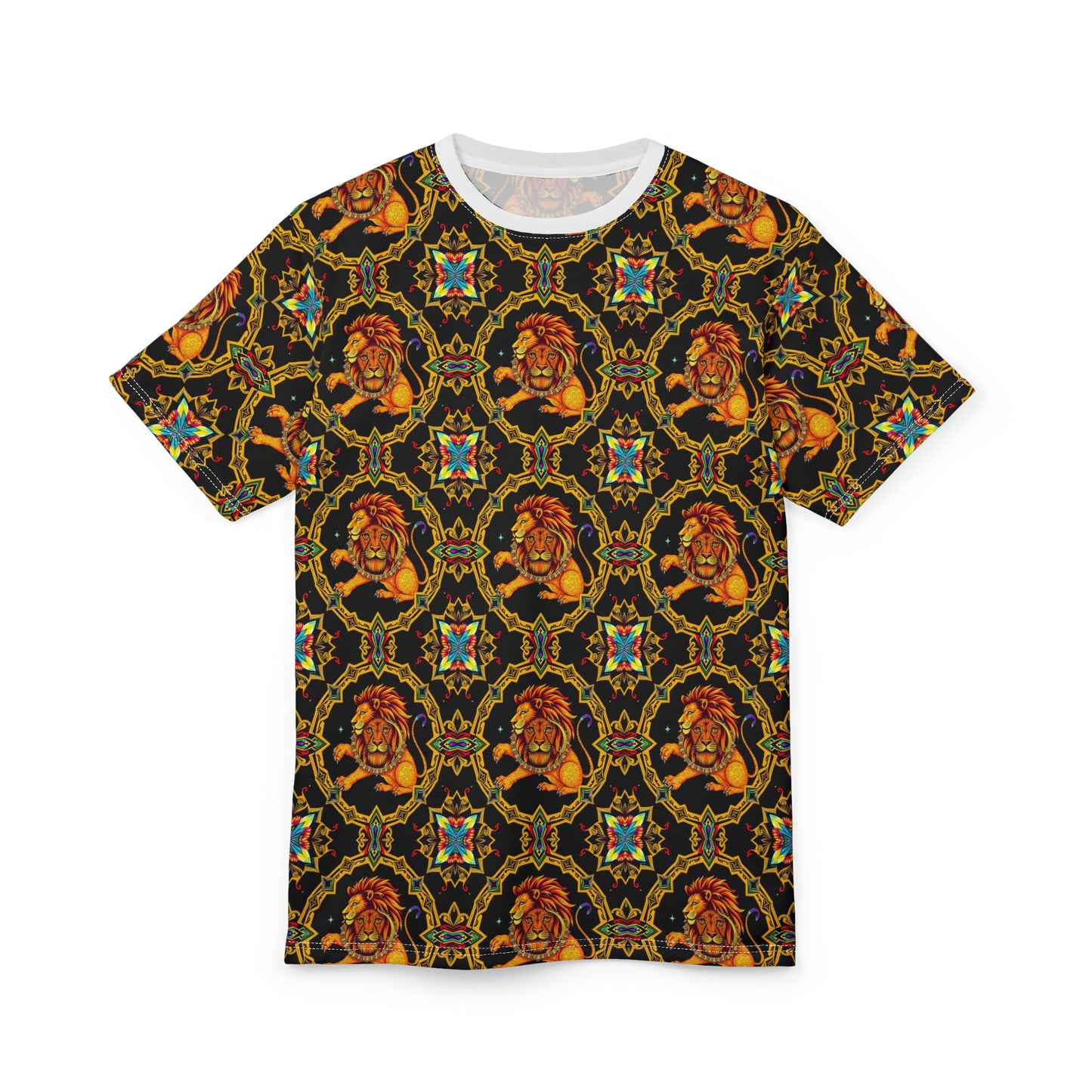 Unisex Cut & Sew T-Shirt, (AOP), Leo, Zodiac, Jewels Pattern