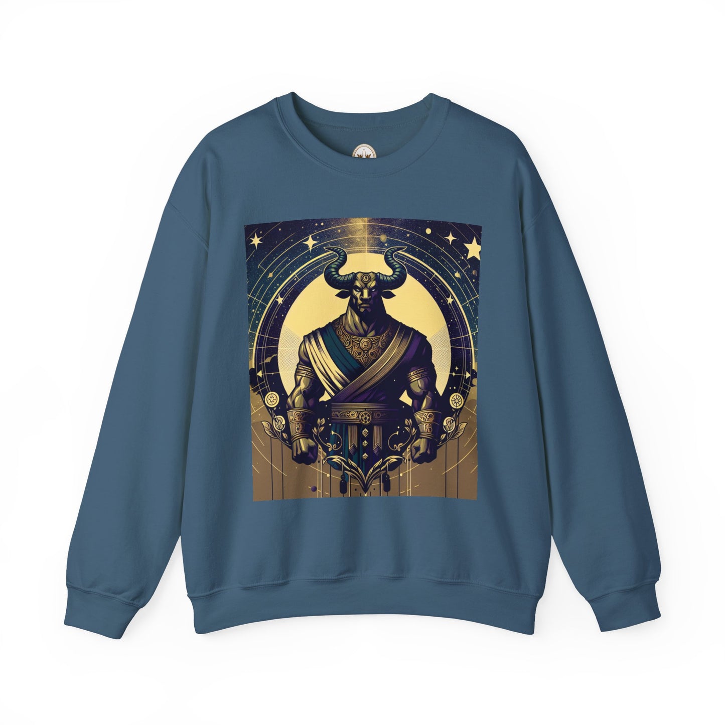 Unisex Heavy Blend™ Crewneck Sweatshirt, Minotaur, Taurus Zodiac Design