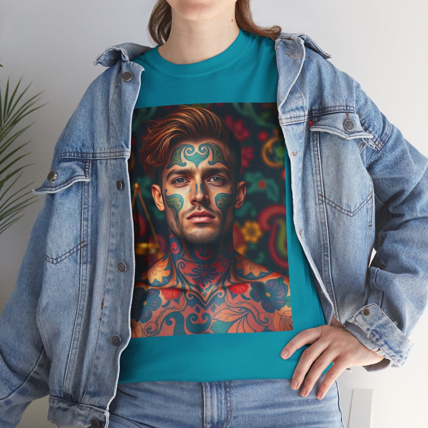 Unisex Heavy Cotton T-Shirt, Libra, Zodiac, Sexy Art