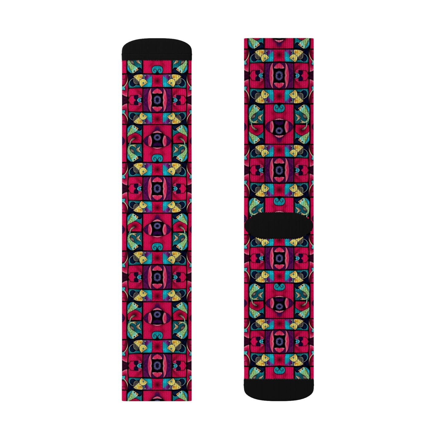 Sublimation Socks, Pisces, Zodiac v2, Shapes Pattern