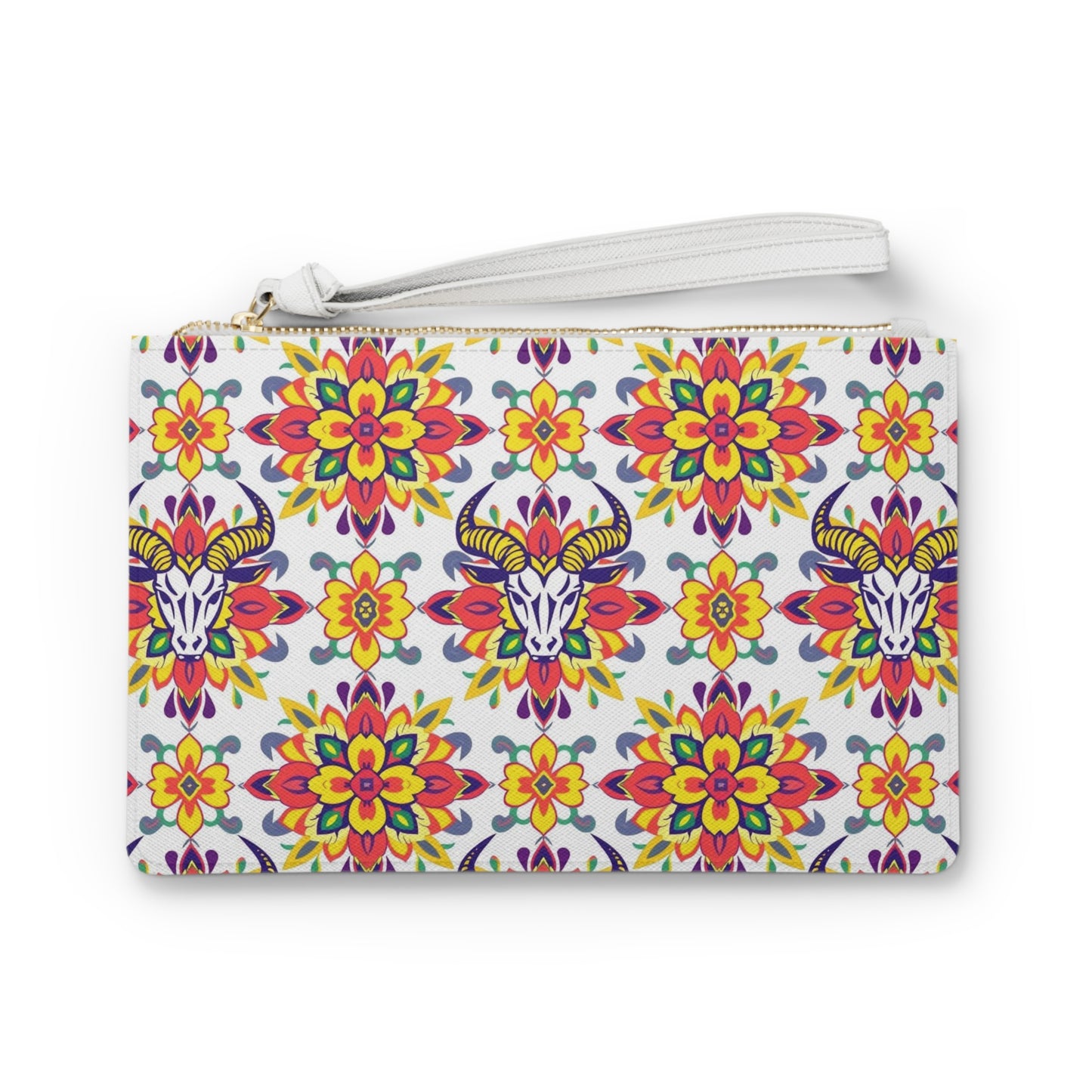Clutch Bag, Taurus, Zodiac, Flower Pattern