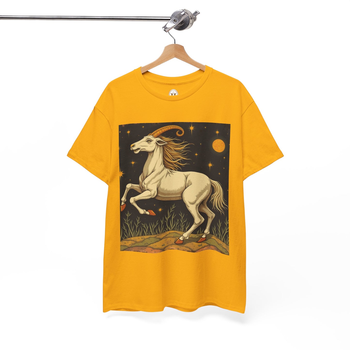 Unisex Heavy Cotton T-Shirt, Aries Animal, Zodiac Design