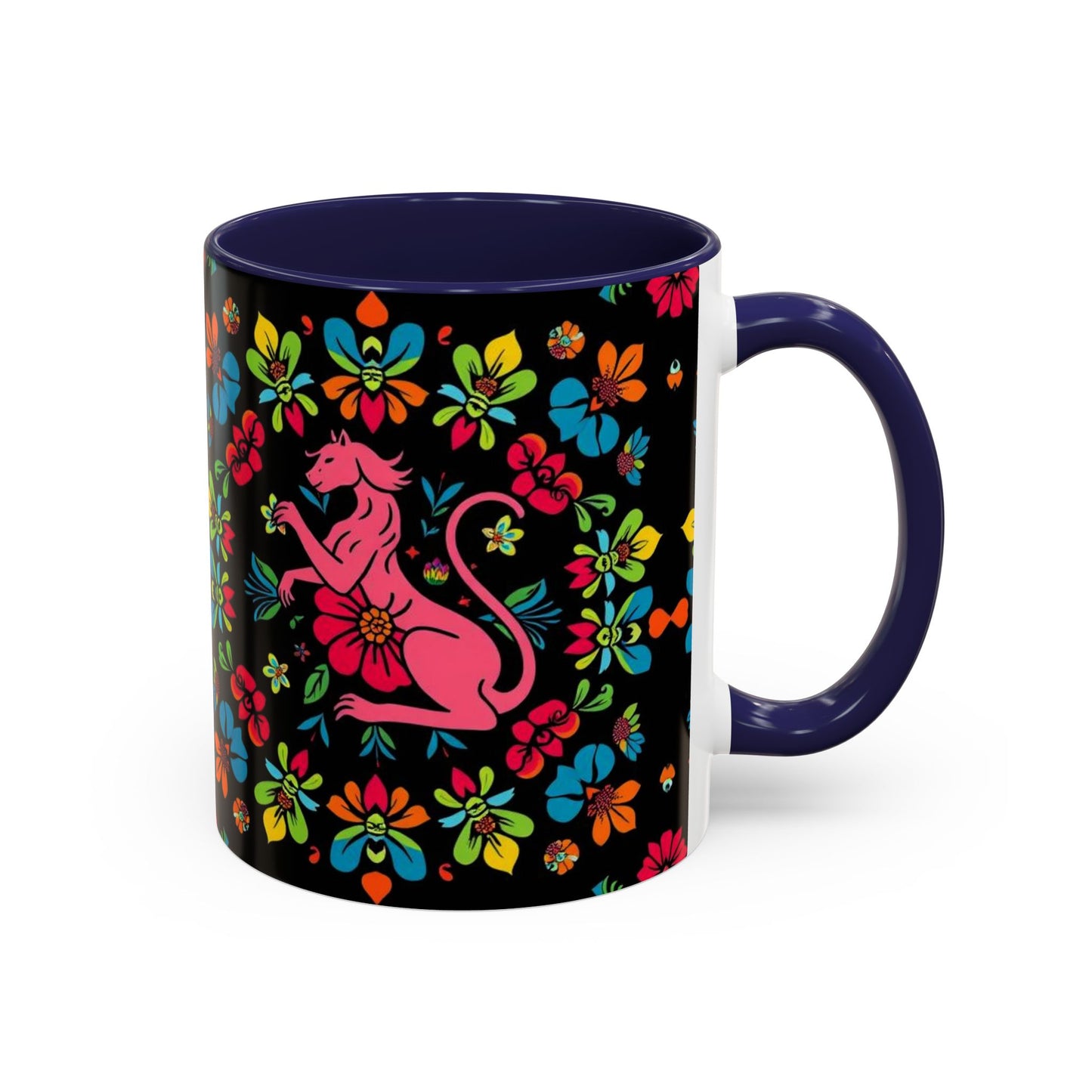 Accent Coffee Mug, Zodiac. Virgo, Flower Pattern, (11, 15oz)