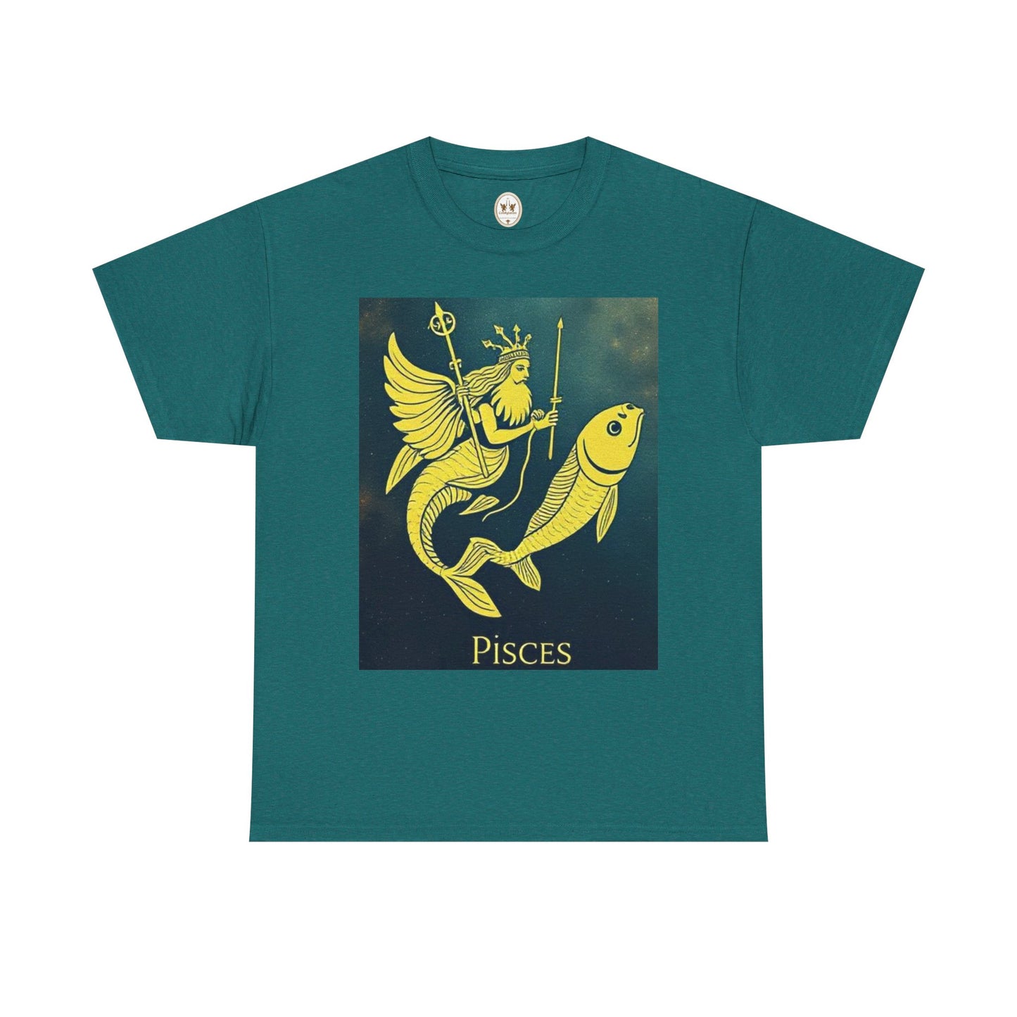 Unisex Heavy Cotton T-Shirt, Pisces Queen, Zodiac Design