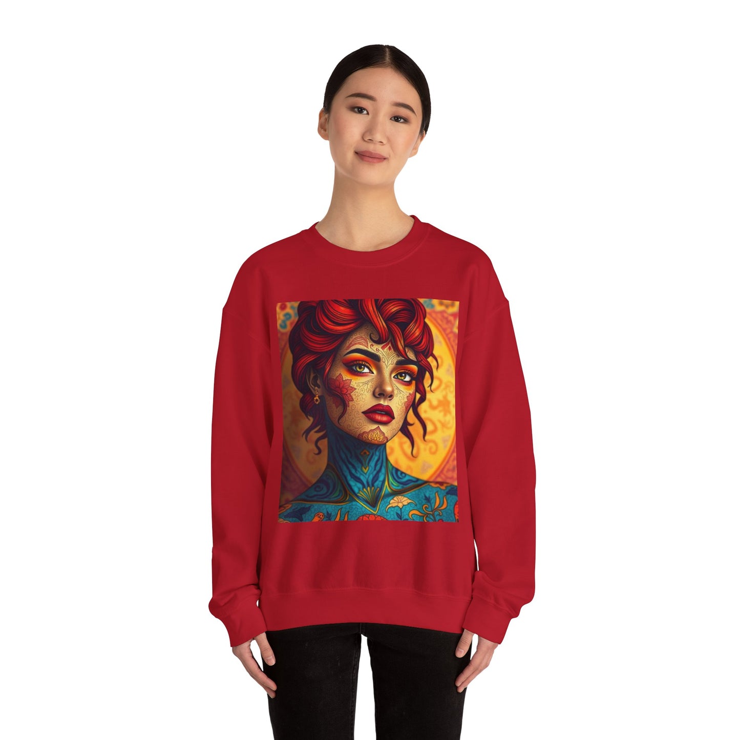 Unisex Heavy Blend™ Crewneck Sweatshirt, Aquarius, Zodiac v2, Sexy Pattern