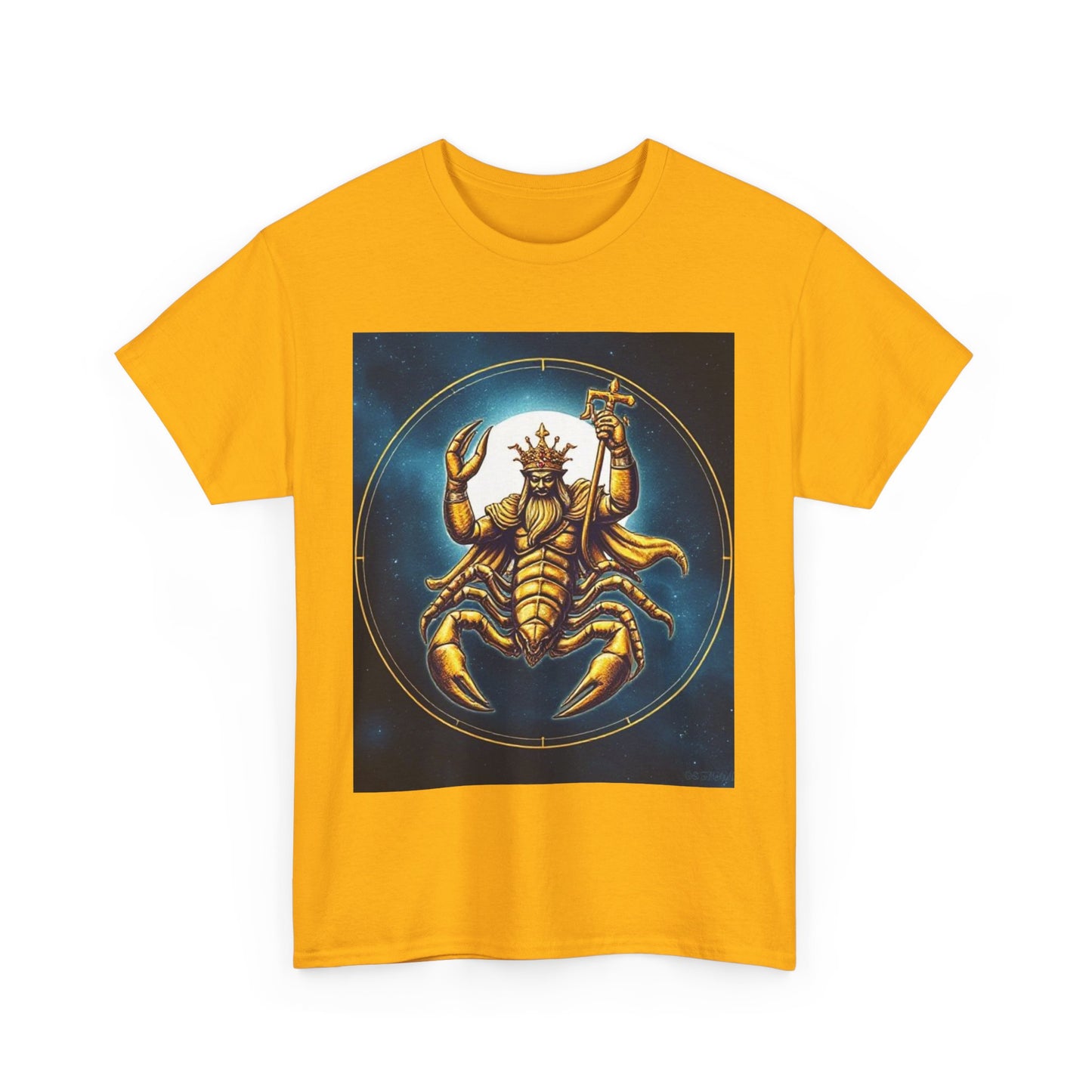 Unisex Heavy Cotton T-Shirt, Moon, Scorpio Zodiac Design