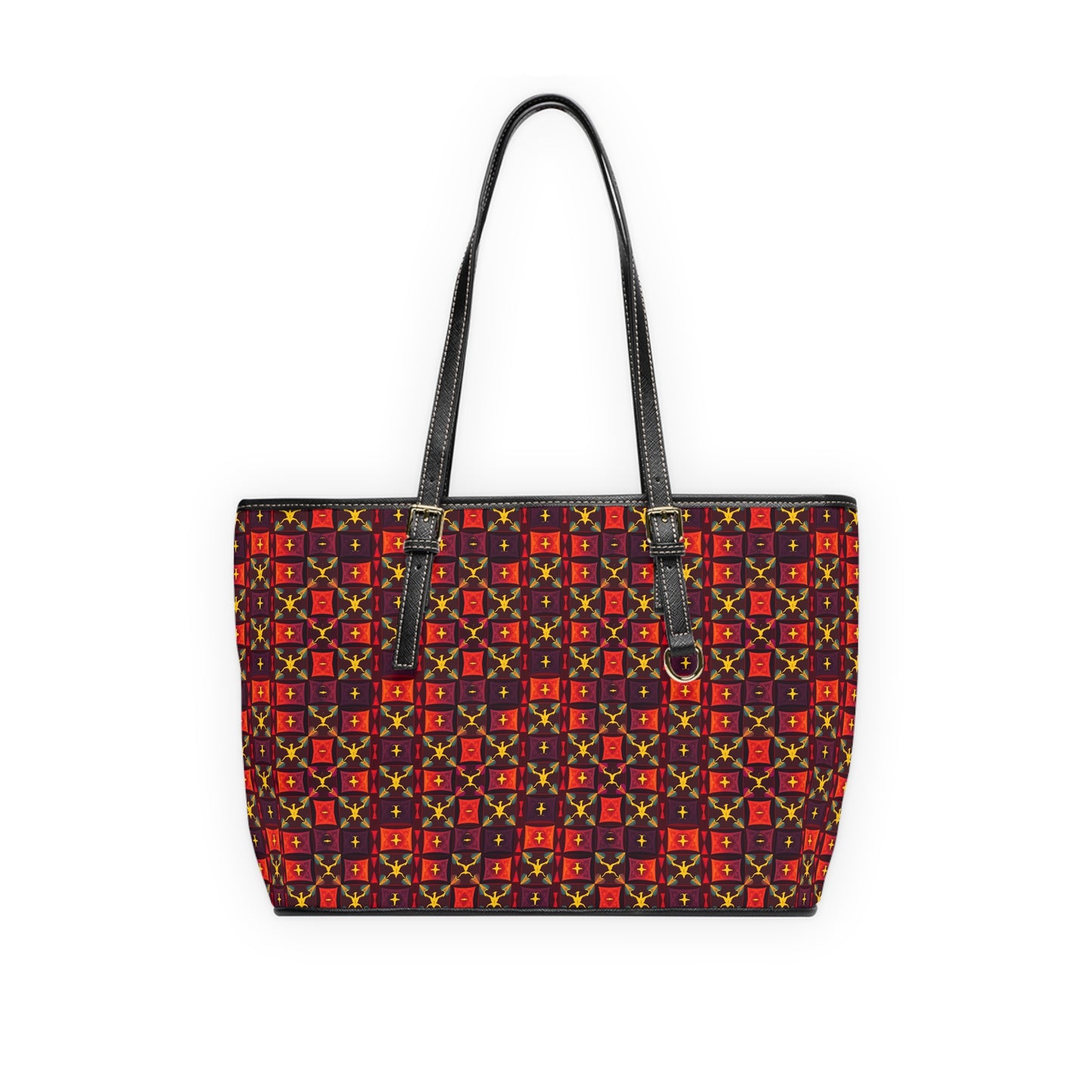 Leather Shoulder Bag, Sagittarius, Zodiac v3, Shapes Pattern