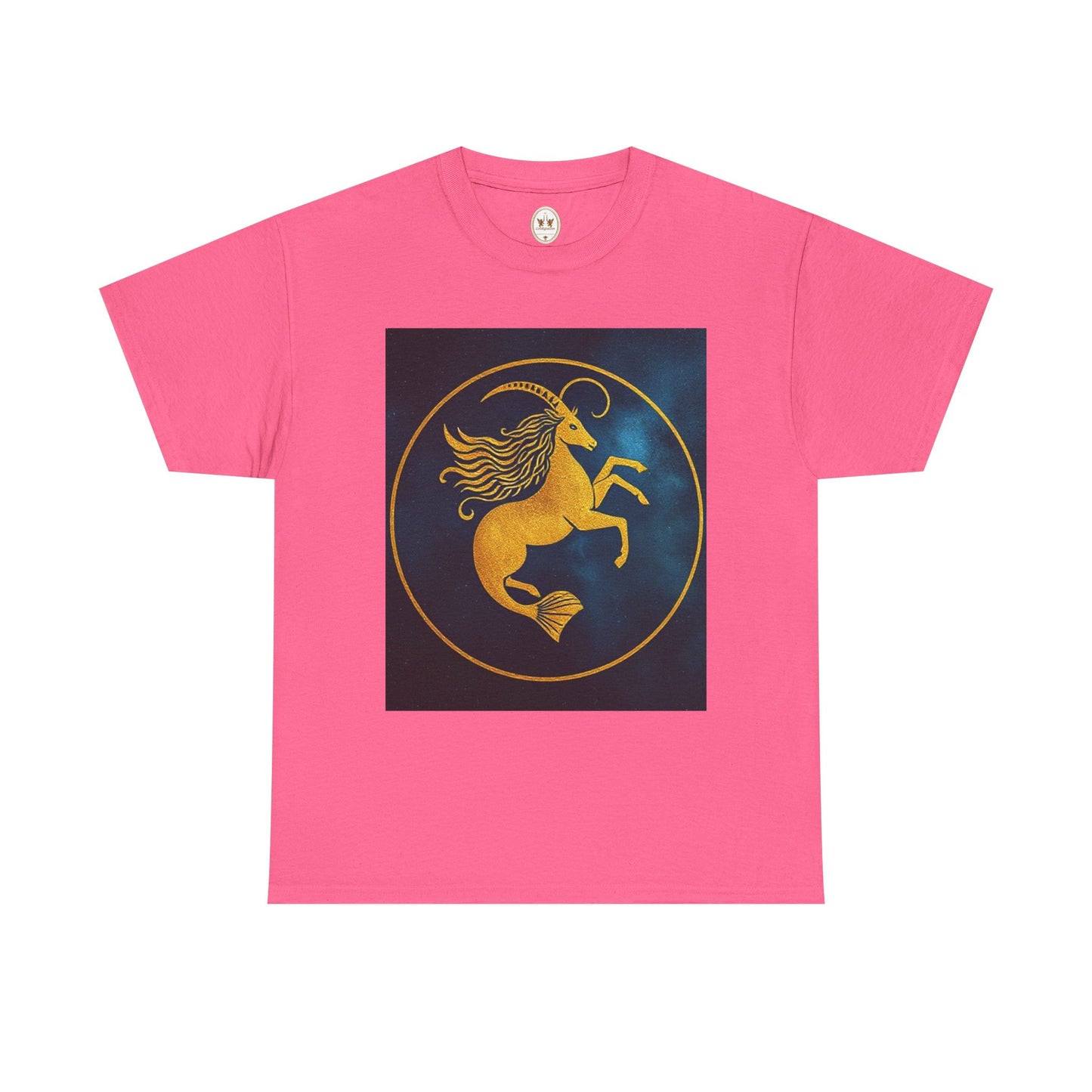 Unisex Heavy Cotton T-Shirt, Capricorn Animal v3, Symbol, Zodiac Design