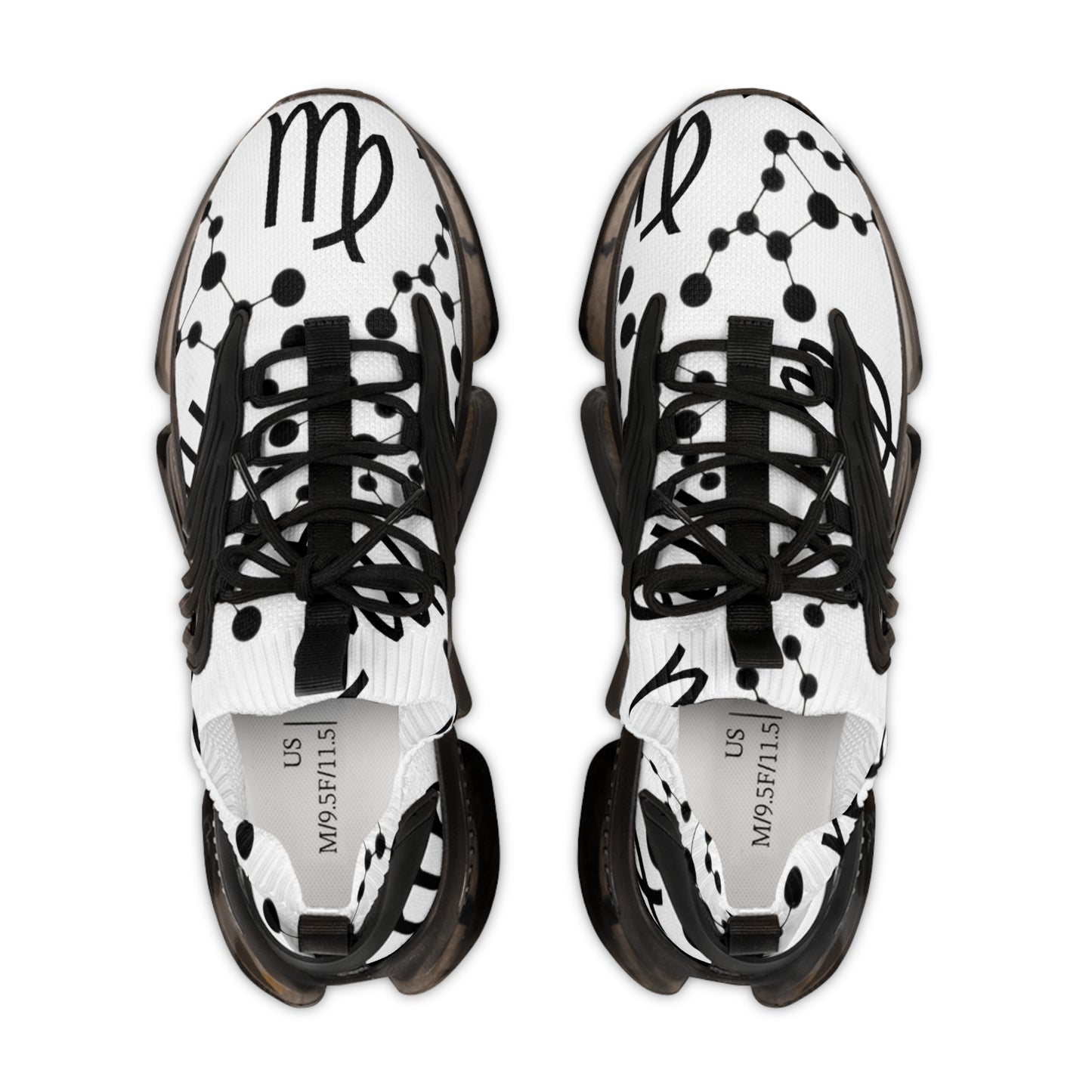 Men's Mesh Sneakers, Virgo Zodiac Sign, all over print