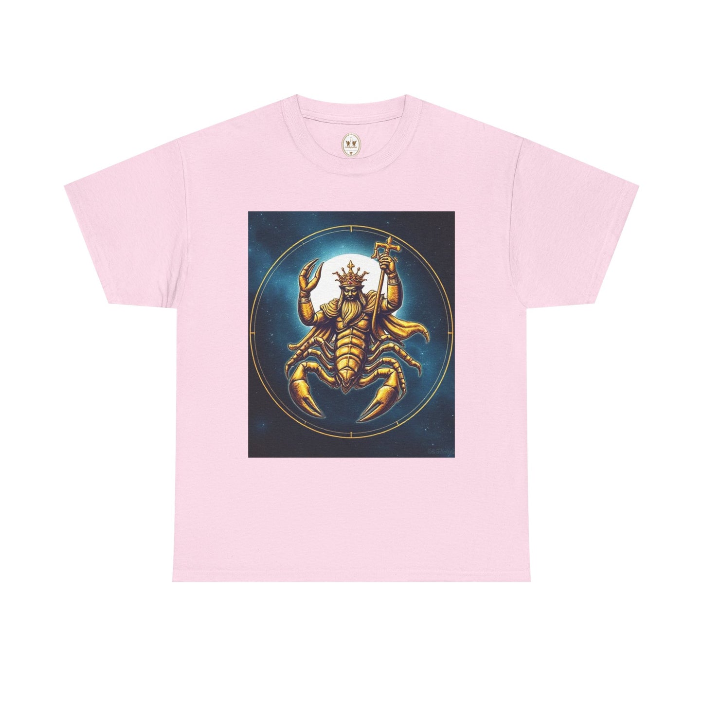 Unisex Heavy Cotton T-Shirt, Moon v1, Scorpio Zodiac Design