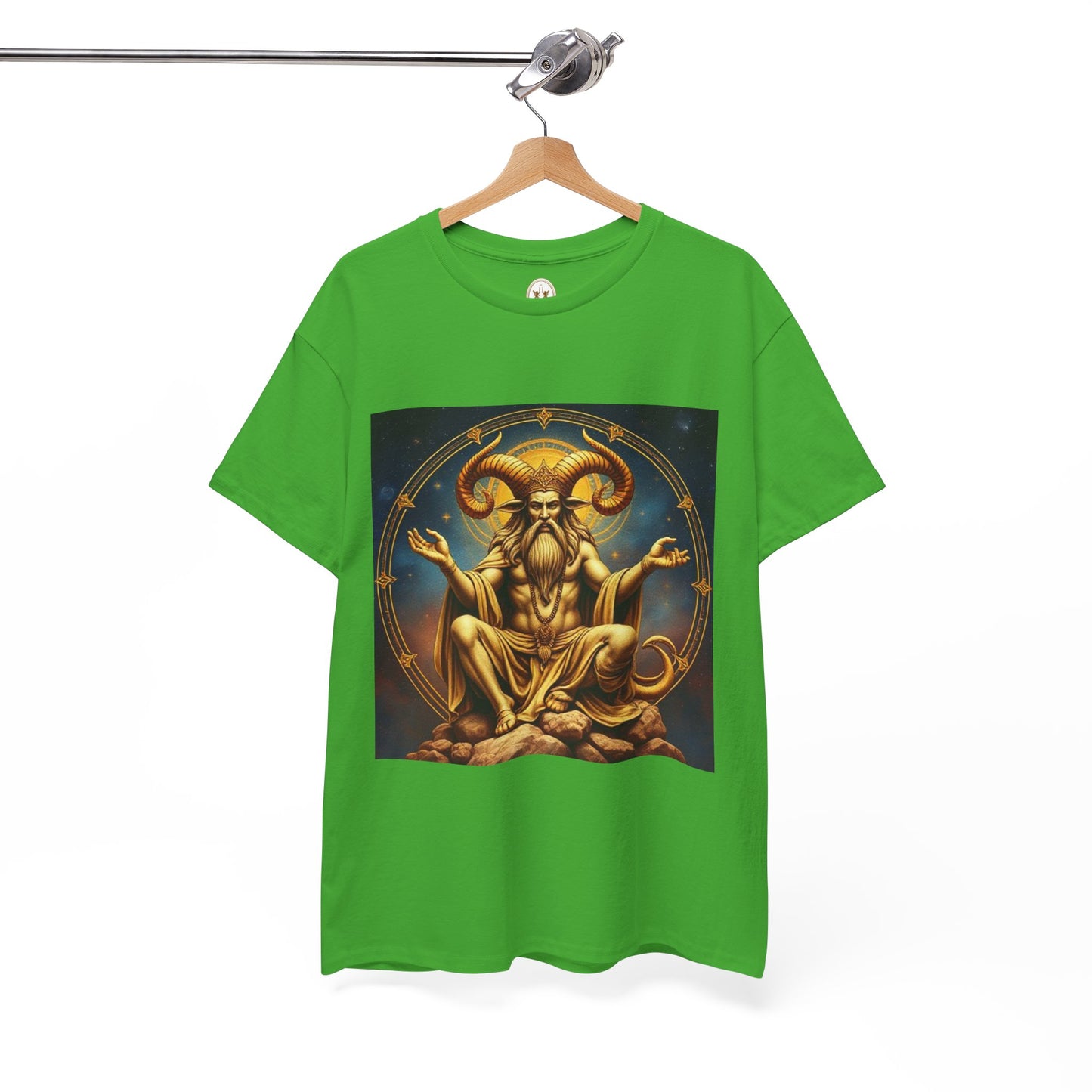Unisex Heavy Cotton T-Shirt, On The Throne, Taurus Zodiac Design