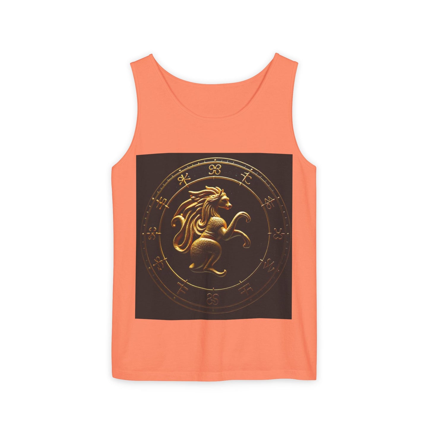 Unisex Garment-Dyed, Tank Top, Virgo Design, Planet Animal, 100% US cotton