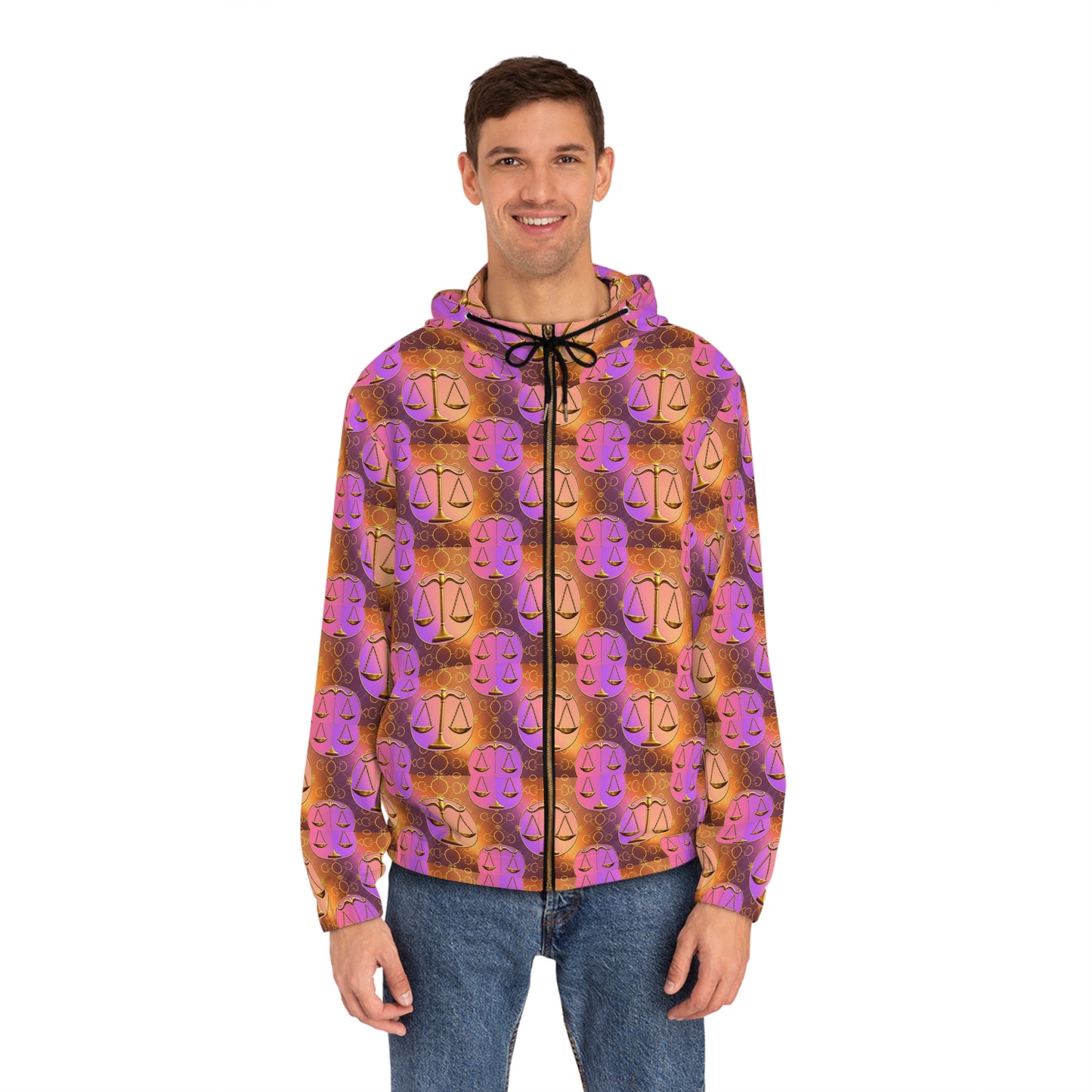 Full-Zip Hoodie (AOP), Libra, Zodiac v2, Pattern