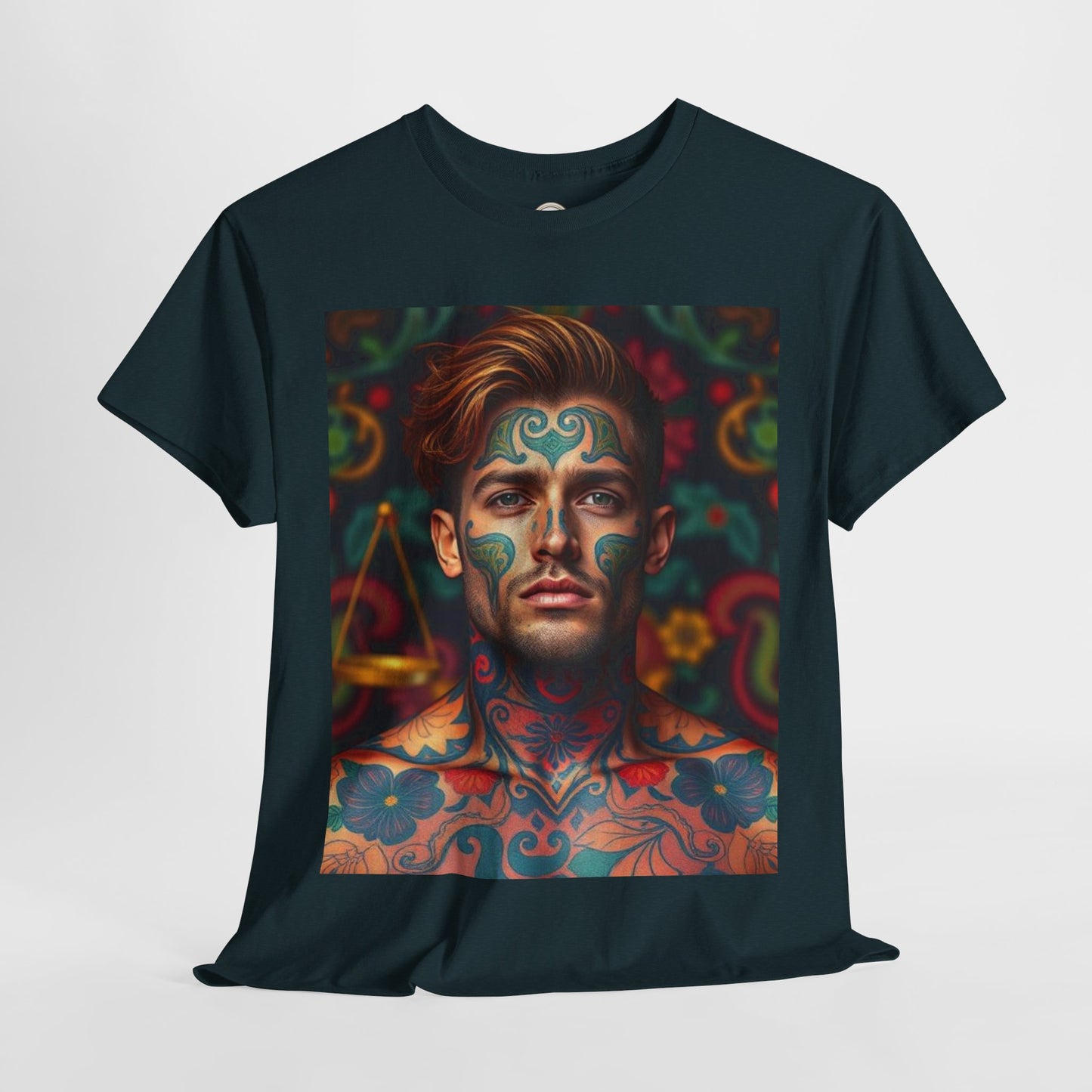 Unisex Heavy Cotton T-Shirt, Libra, Zodiac, Sexy Art