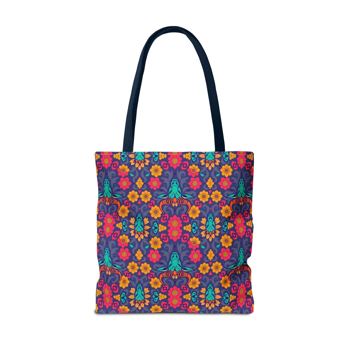 Tote Bag, (AOP), Taurus, Zodiac v1, Flower Pattern