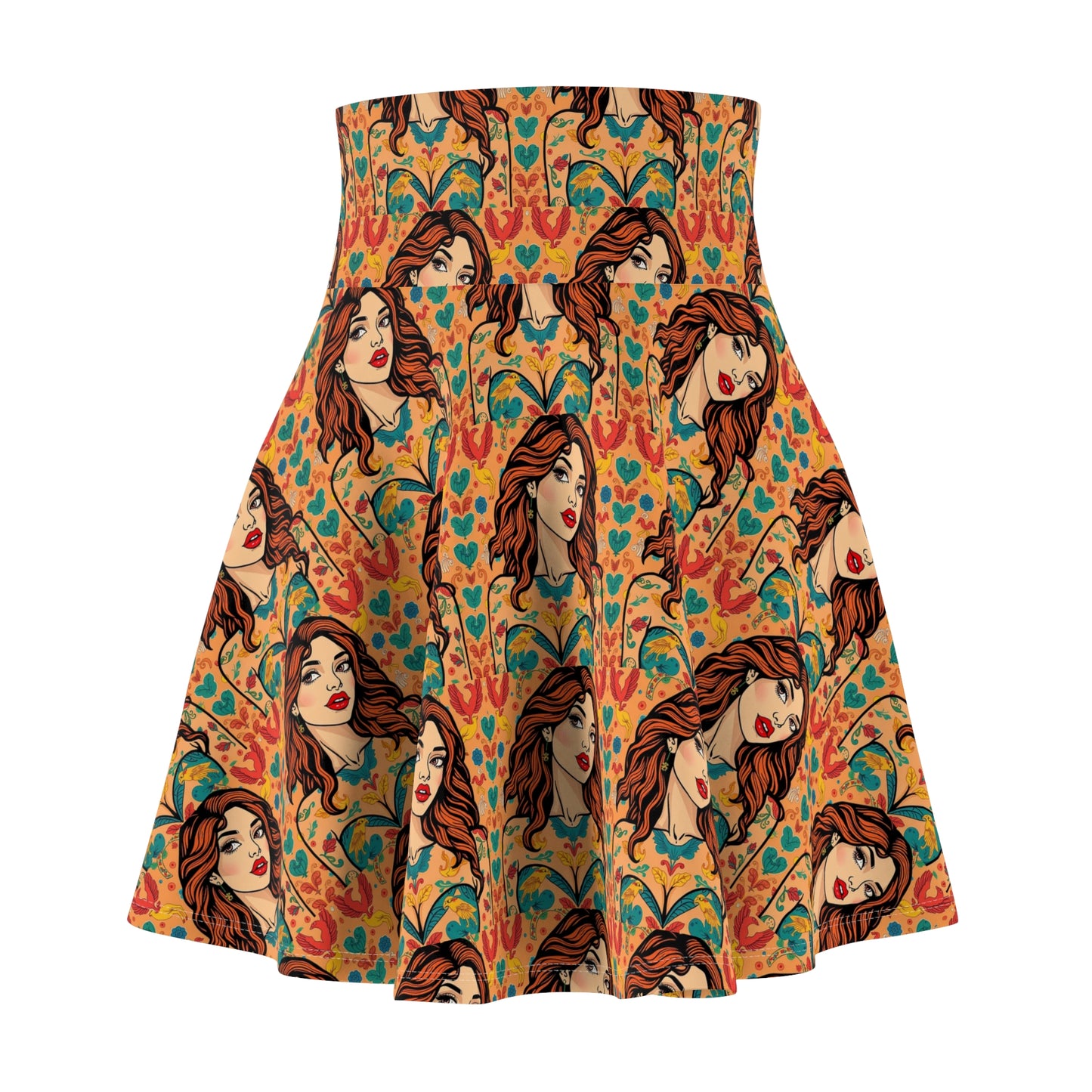 Women's Skater Skirt, (AOP), Virgo, Zodiac v2, Sexy Pattern