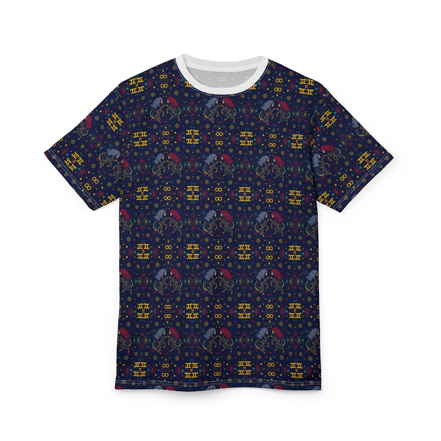 Unisex Cut & Sew T-Shirt, AOP, Gemini, Zodiac v1, Pattern