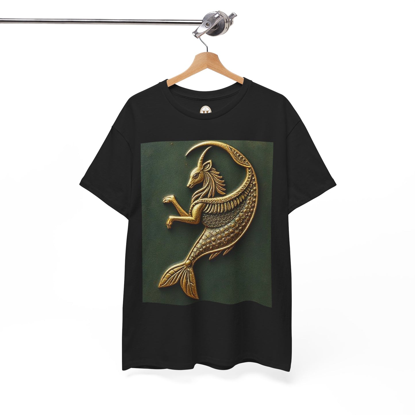 Unisex Heavy Cotton T-Shirt, Capricorn Animal. Symbol, Zodiac Design