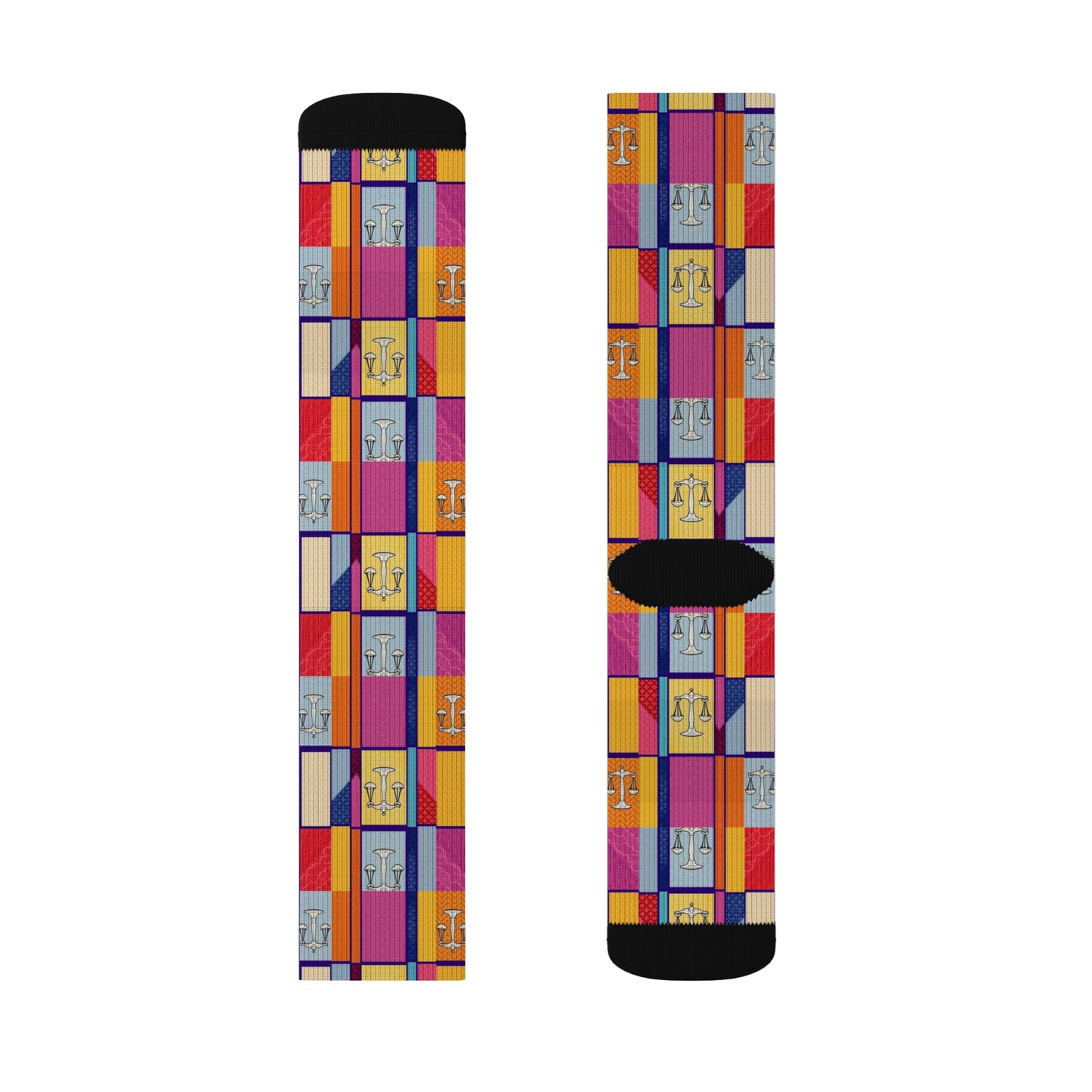 Sublimation Socks, Libra, Zodiac, Shapes Pattern
